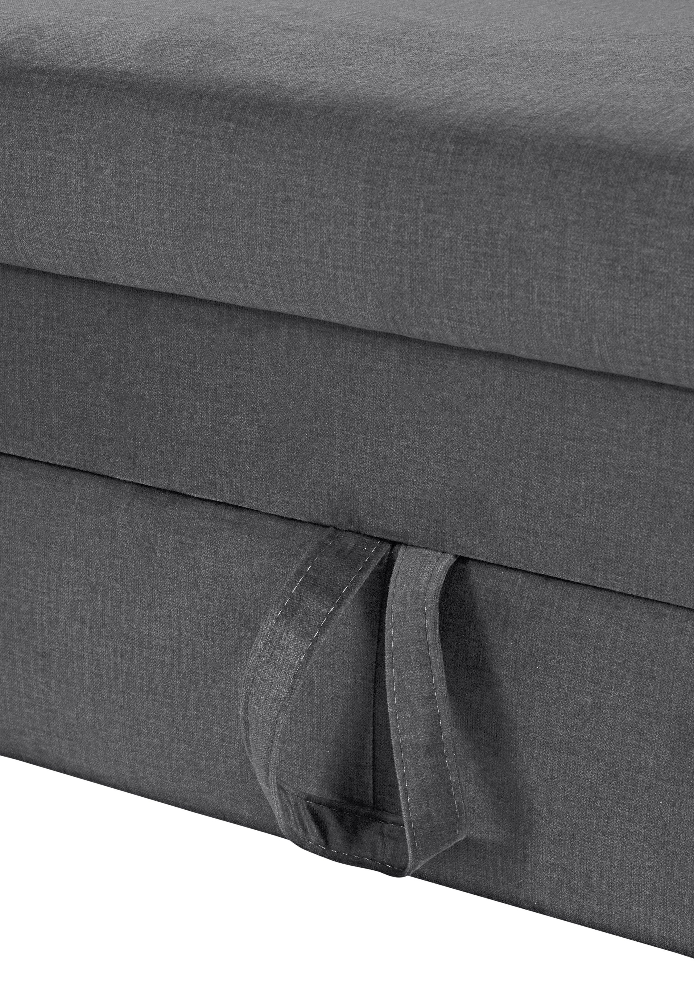 COTTA Polstergarnitur »Morven L-Form«, (Set), Set bestehend aus: Ecksofa mit Kopfteilverstellung & Hocker