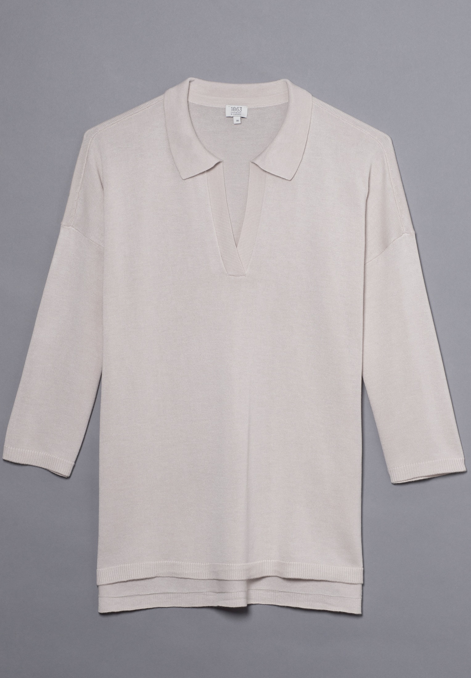 Eterna Langarm-Poloshirt