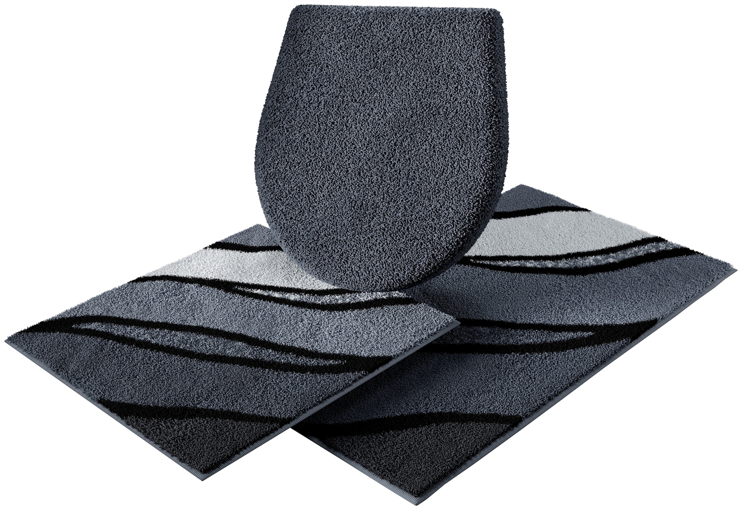 Grund Badematte »Belize, Badvorleger, Badezimmer Teppich, sehr weich«, rutschhemmend beschichtet, schnell trocknend-fußbodenheizungsgeeignet, weiche Haptik, auch als 3 teiliges Set erhältlich, Made in Europe