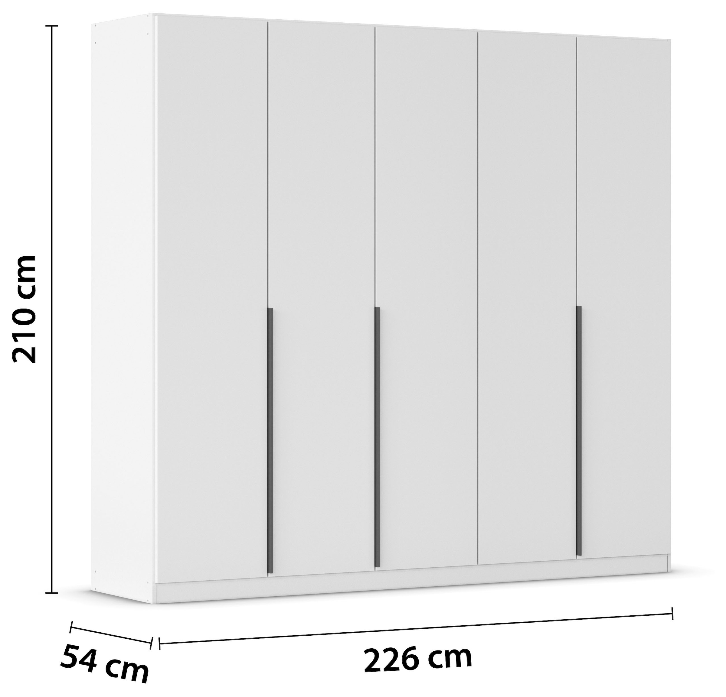 rauch Drehtürenschrank »Kleiderschrank Schrank Garderobe AGORDO TOPSELLER Schlafzimmer«, (in zwei Griff-Farben, Breiten 91-360 cm, Dekor- oder Hochglanzfront), durchdachte Innenausstattung, in 7 Breiten und 2 Höhen MADE IN GERMANY