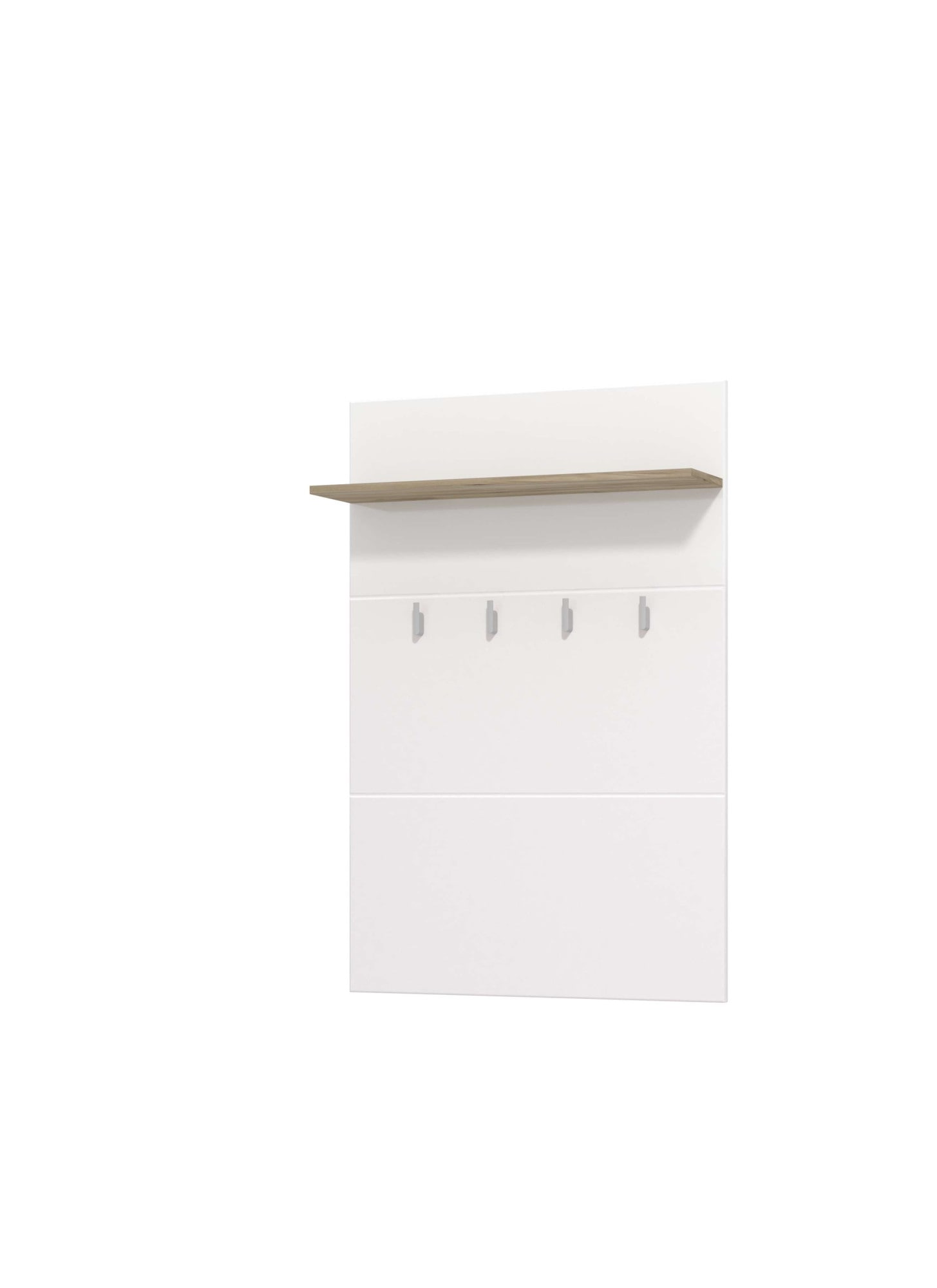 Home affaire Garderobenpaneel »Beny, Wandregal Wandpaneel, Wandgarderobe praktisch & stillvoll«, Hochglanz, mit 4 Kleiderhaken und Ablage für Accessoires, Breite 76 cm