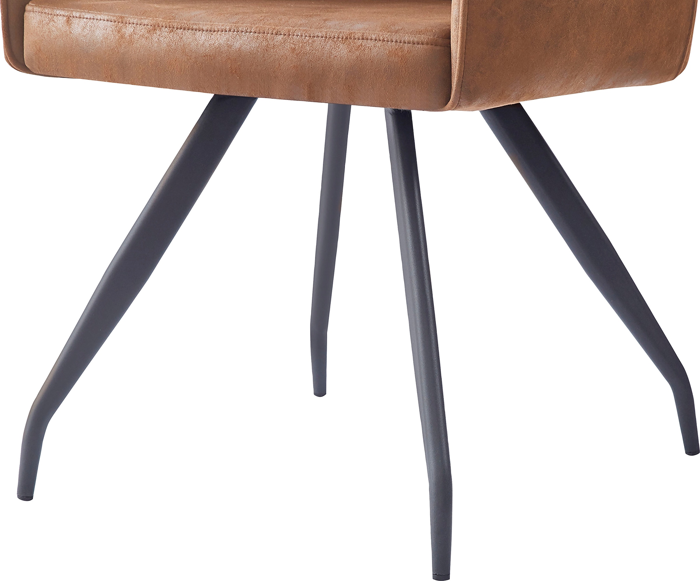 Kayoom Polsterstuhl »Stuhl Amber 225, Eleganter Stuhl mit Steppung«, 1 St., Eleganter Stuhl mit Steppung, moderne Eisen-Füße