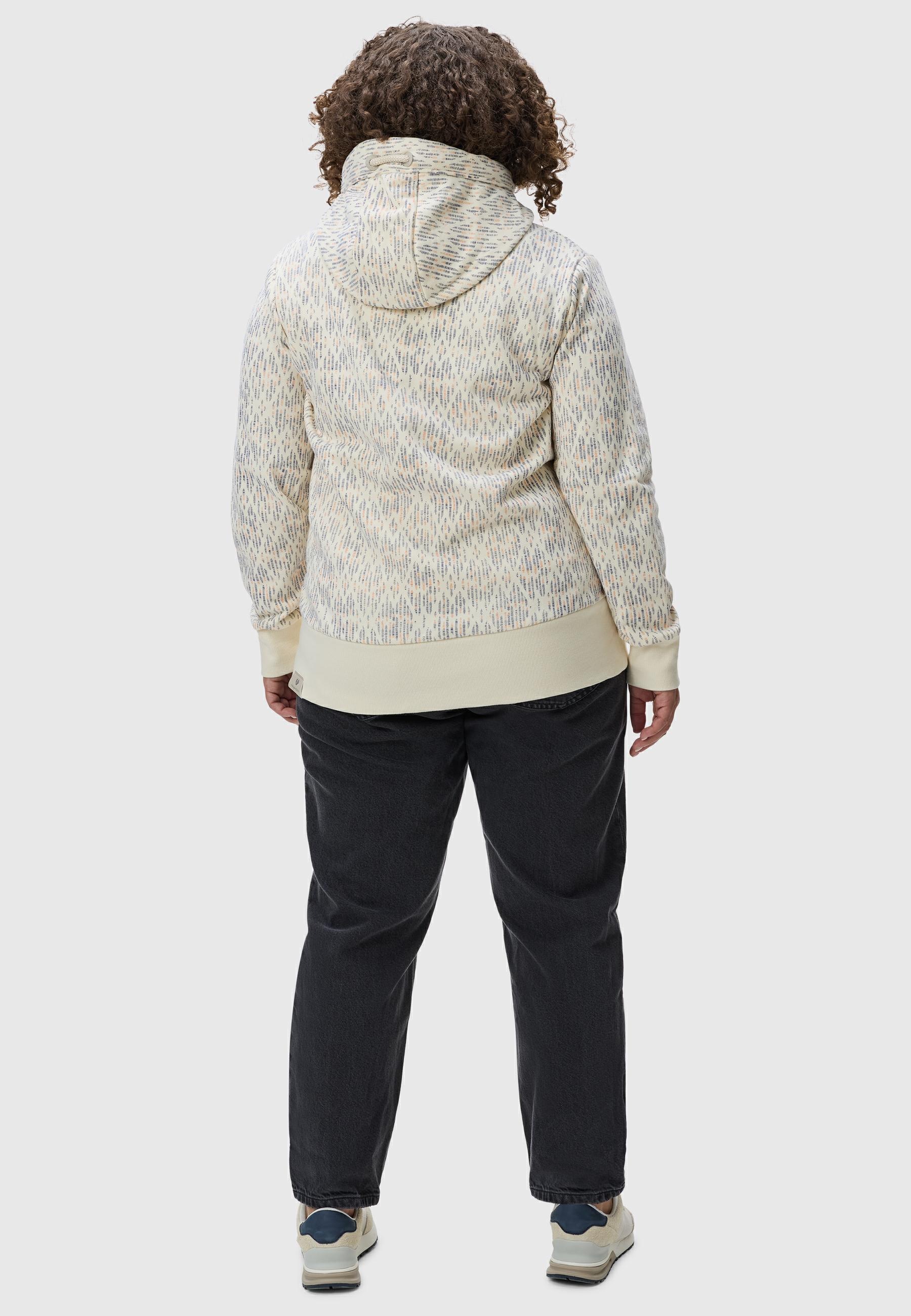 Ragwear Sweatjacke »Sweatjacke Neska Print Zip Plus«, Cooler Damen Zip-Hoodie mit Kapuze und Print