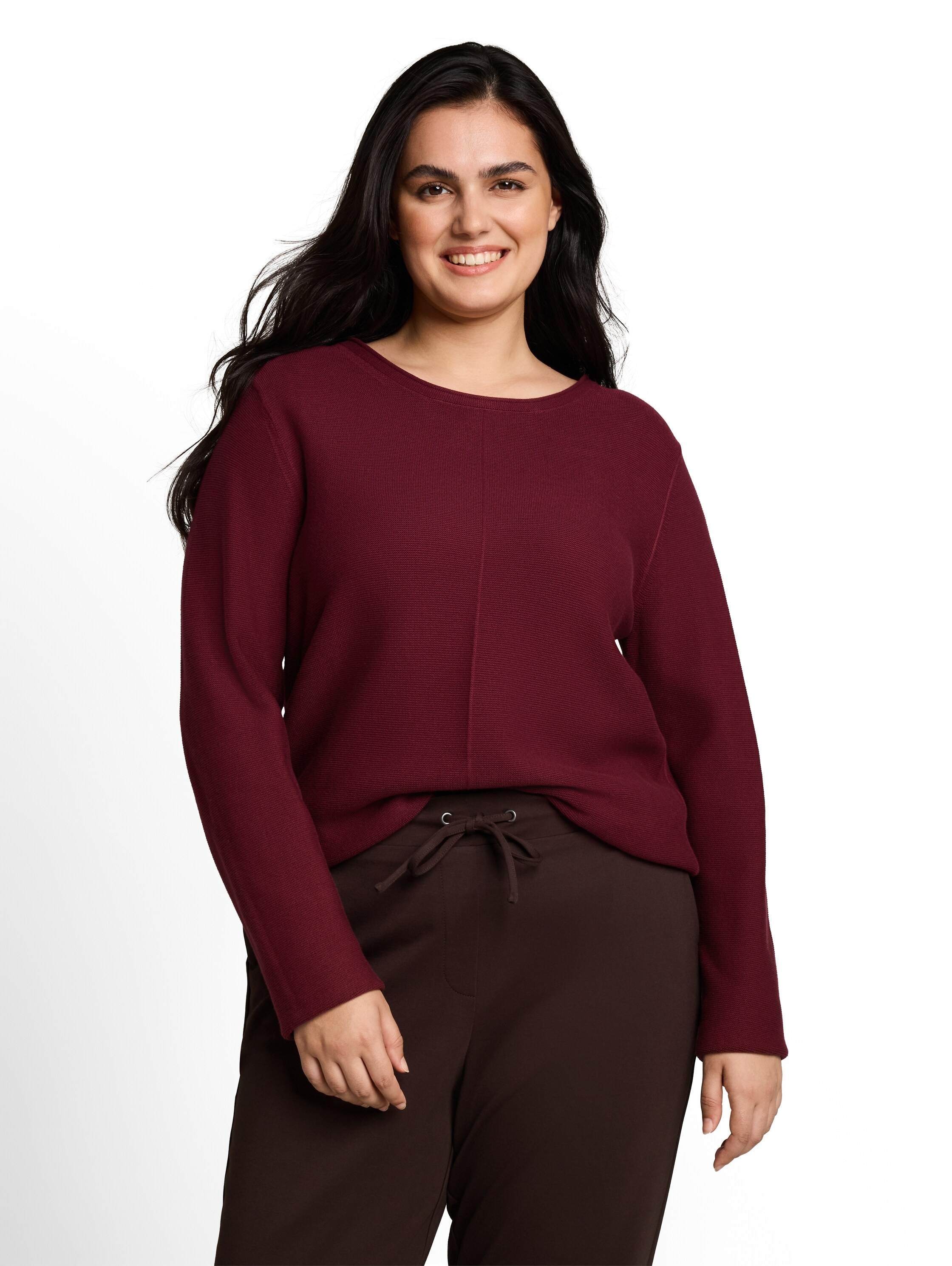 TOM TAILOR PLUS Strickpullover »TTP Pullover« mit feiner Struktur und aus reiner Baumwolle / Große Größen
