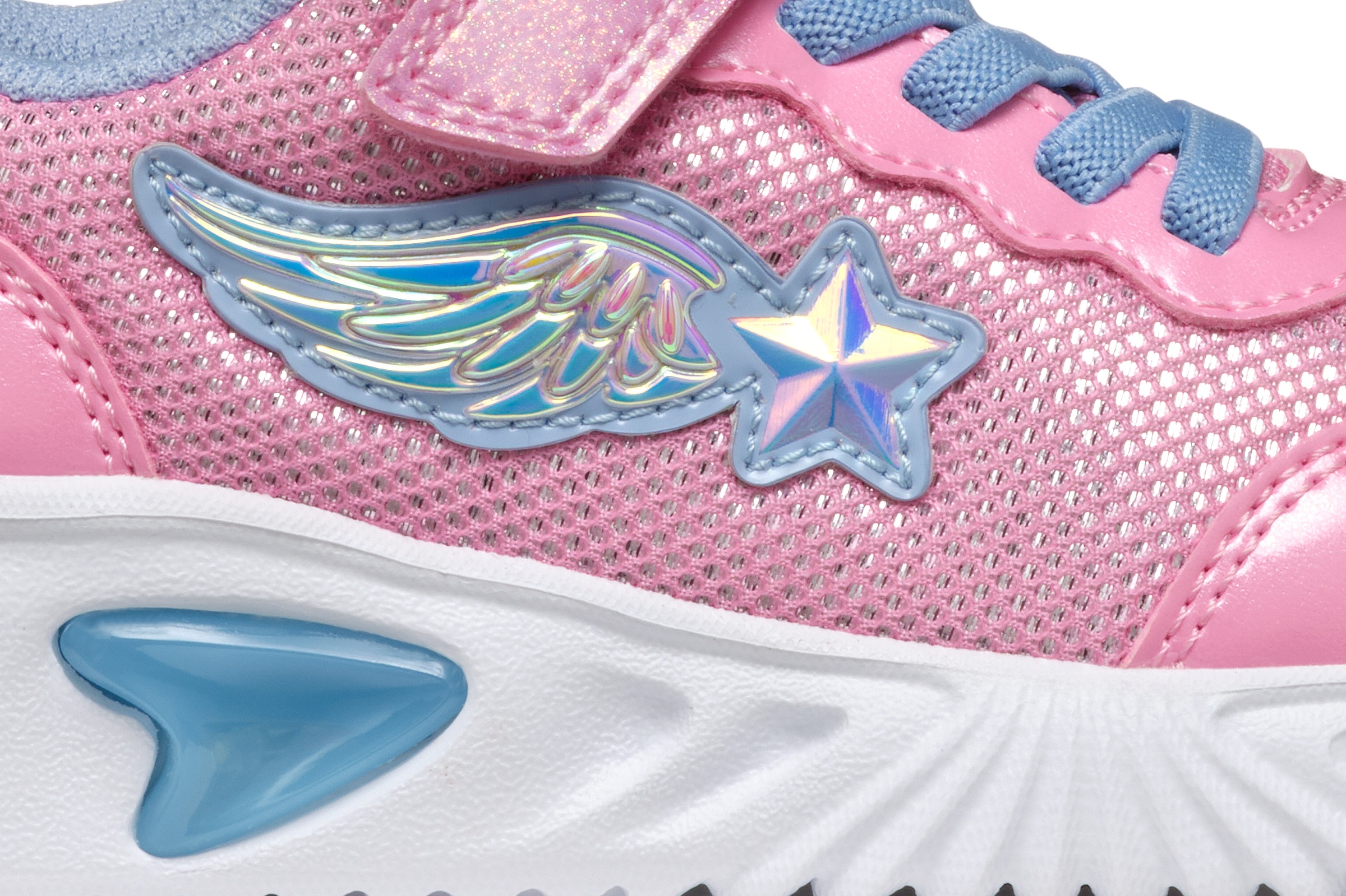 Geox Sneaker »J ASSISTER GIRL«  Halbschuh, Freizeitschuh mit Klettverschluss und Blinkfunktion