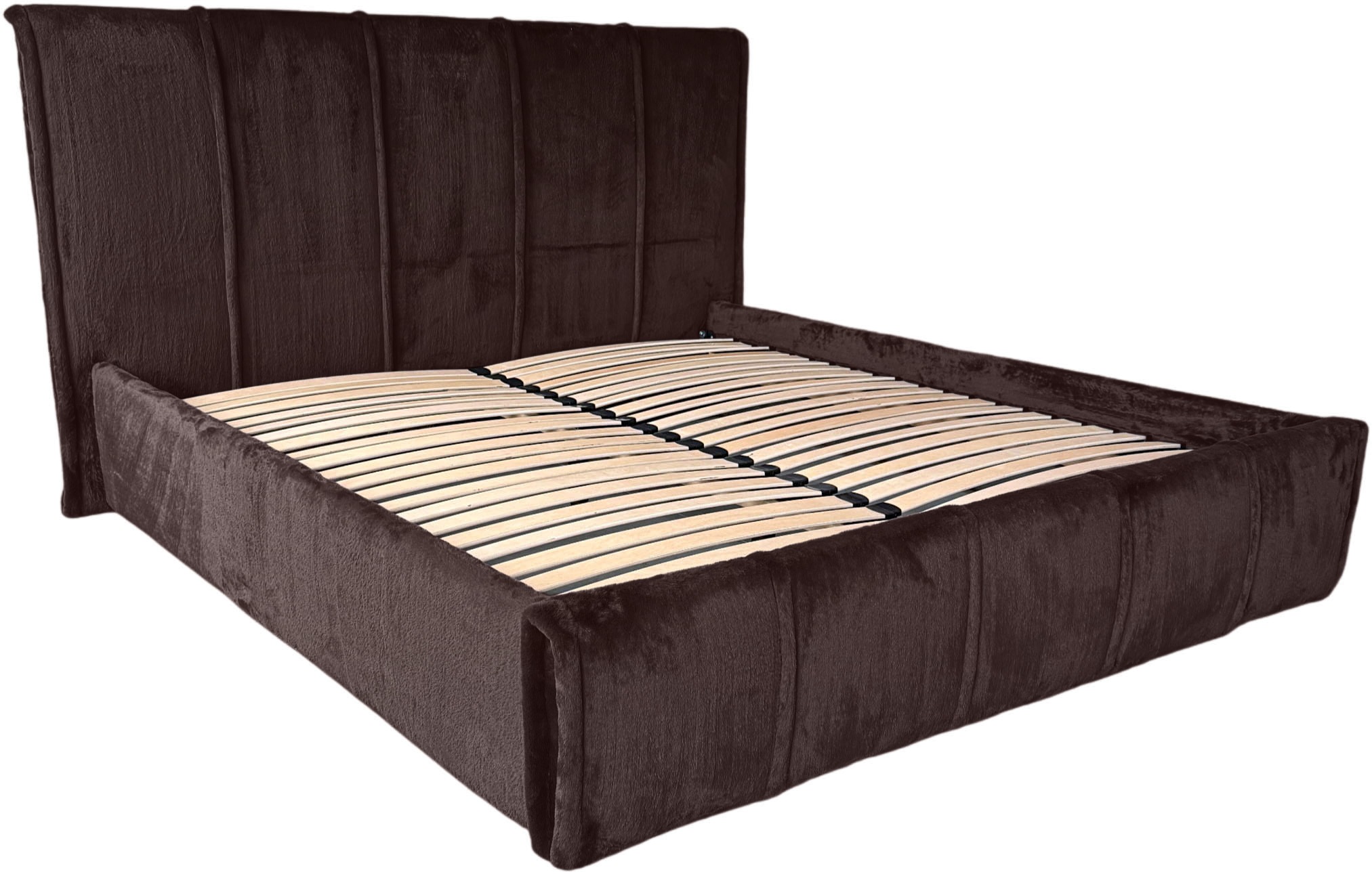 OTTO home Polsterbett »EVELLINA in der Größe 180x200 cm, mit Fellimitat bezogen« wahlweise mit Lattenrost und King-Matratze (28cm)