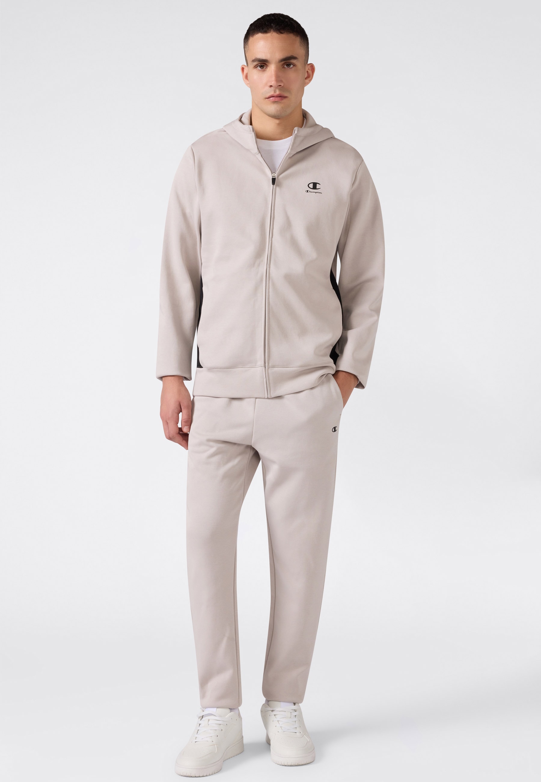Champion Sweatjacke mit Kapuze, formstabile Optik, aus Baumwollmischung