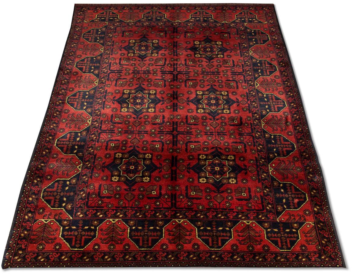 Wollteppich »Khal Mohammadi Teppich handgeknüpft rot«, rechteckig