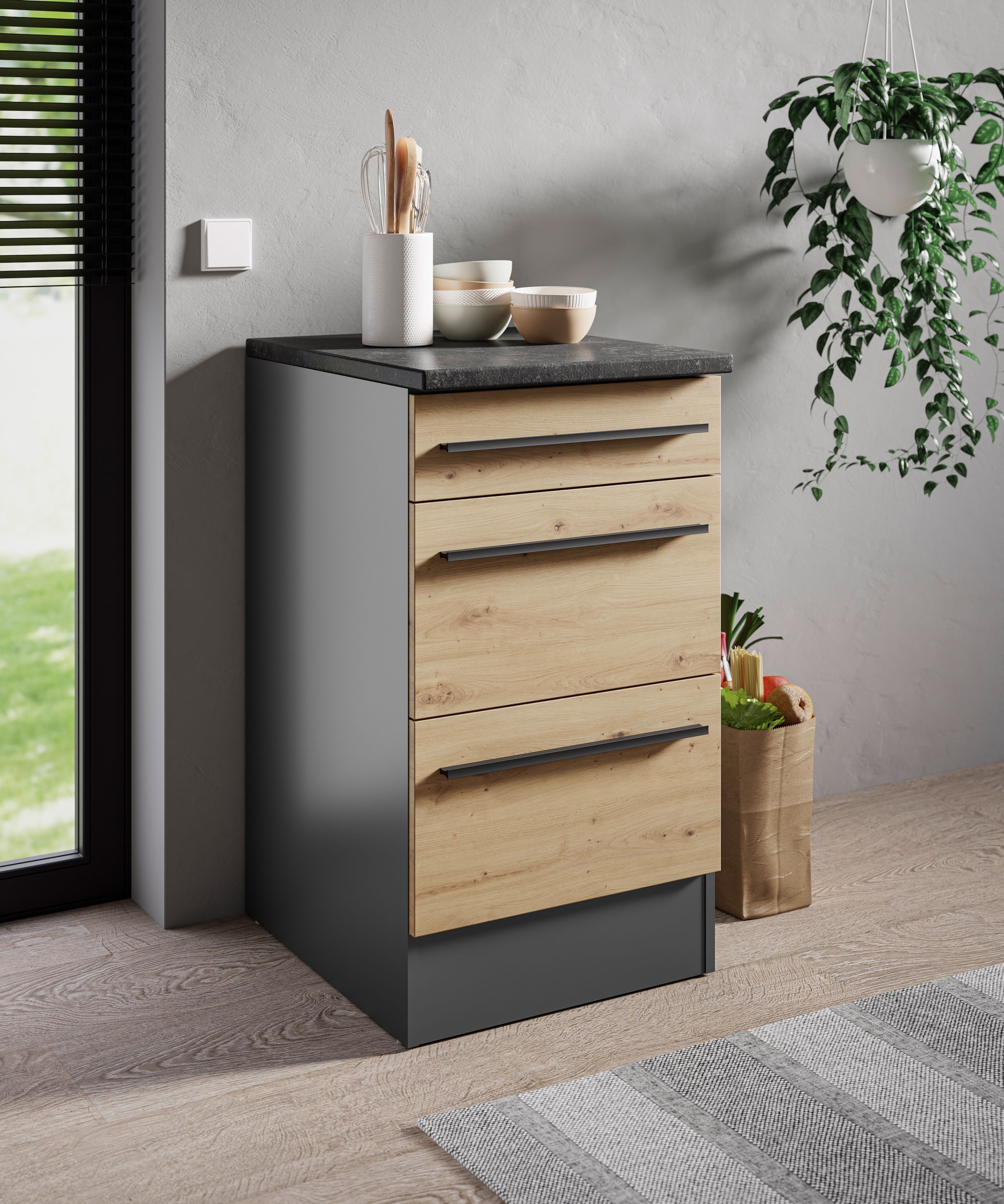 BASIC by Balculina Unterschrank »Jazz B/T/H 50x60x90 cm« 1 Stk. tlg. Breite 50cm, Melaminbeschichtung