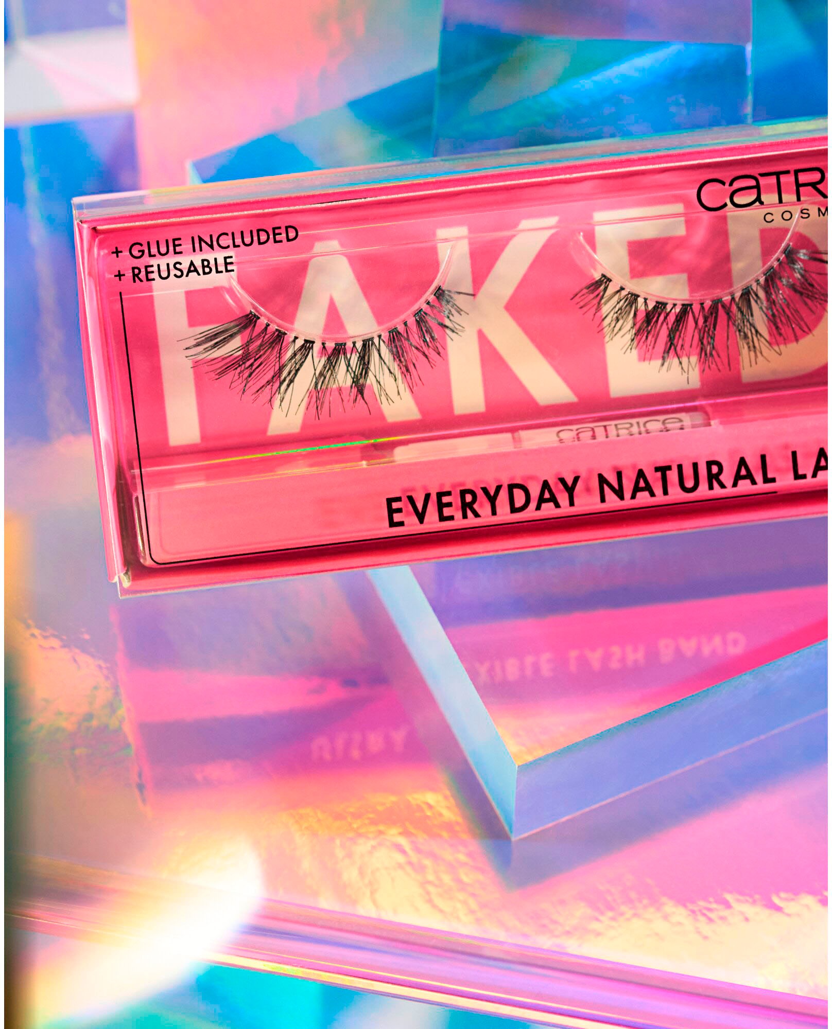 Catrice Bandwimpern »Faked Everyday Natural Lashes«, (Set, 3 tlg.), mit wiederverwendbarer Packung