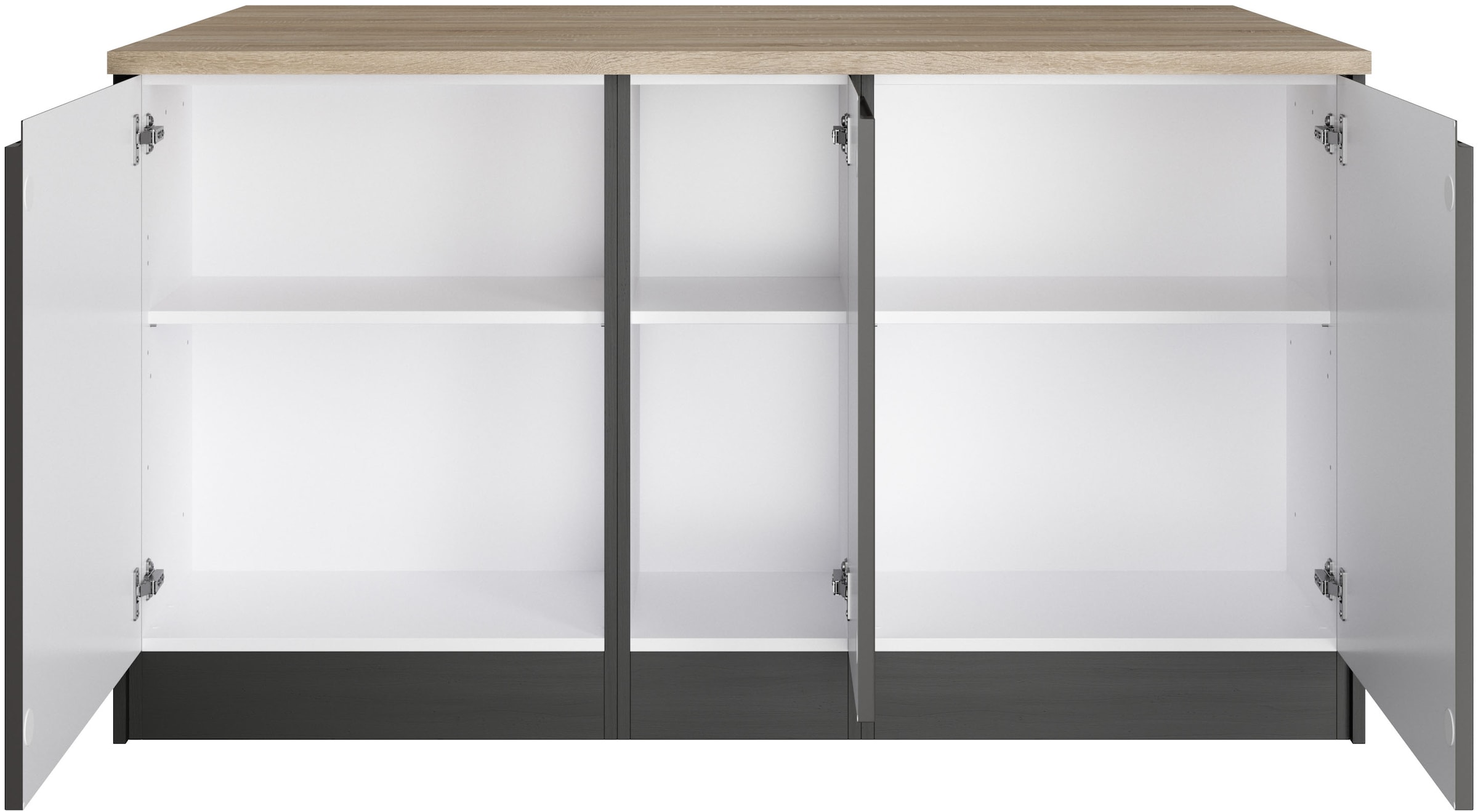 KOCHSTATION Kücheninsel »KS-Virginia«, Breite 153 cm, MDF-Fronten, Flaschenregal