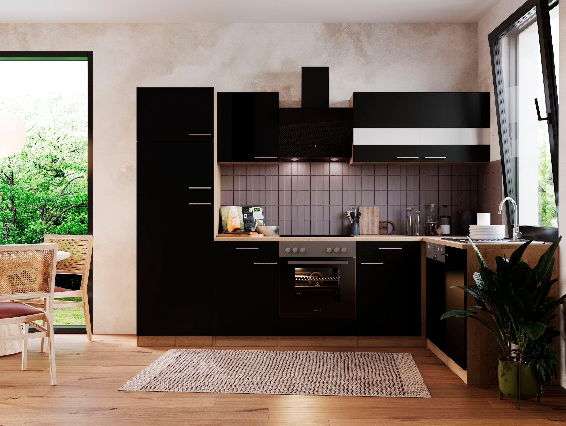 RESPEKTA Küche »Merle«, Breite 280 x 172  cm, mit Soft-Close