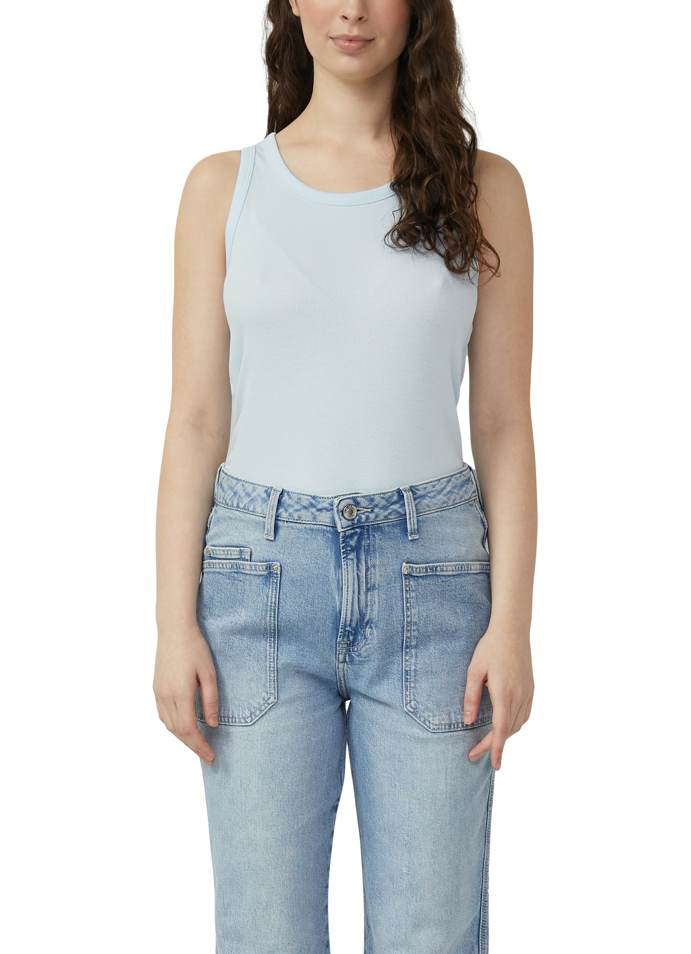 s.Oliver Tanktop in Rippoptik, Regular Fit, Rundhalsausschnitt