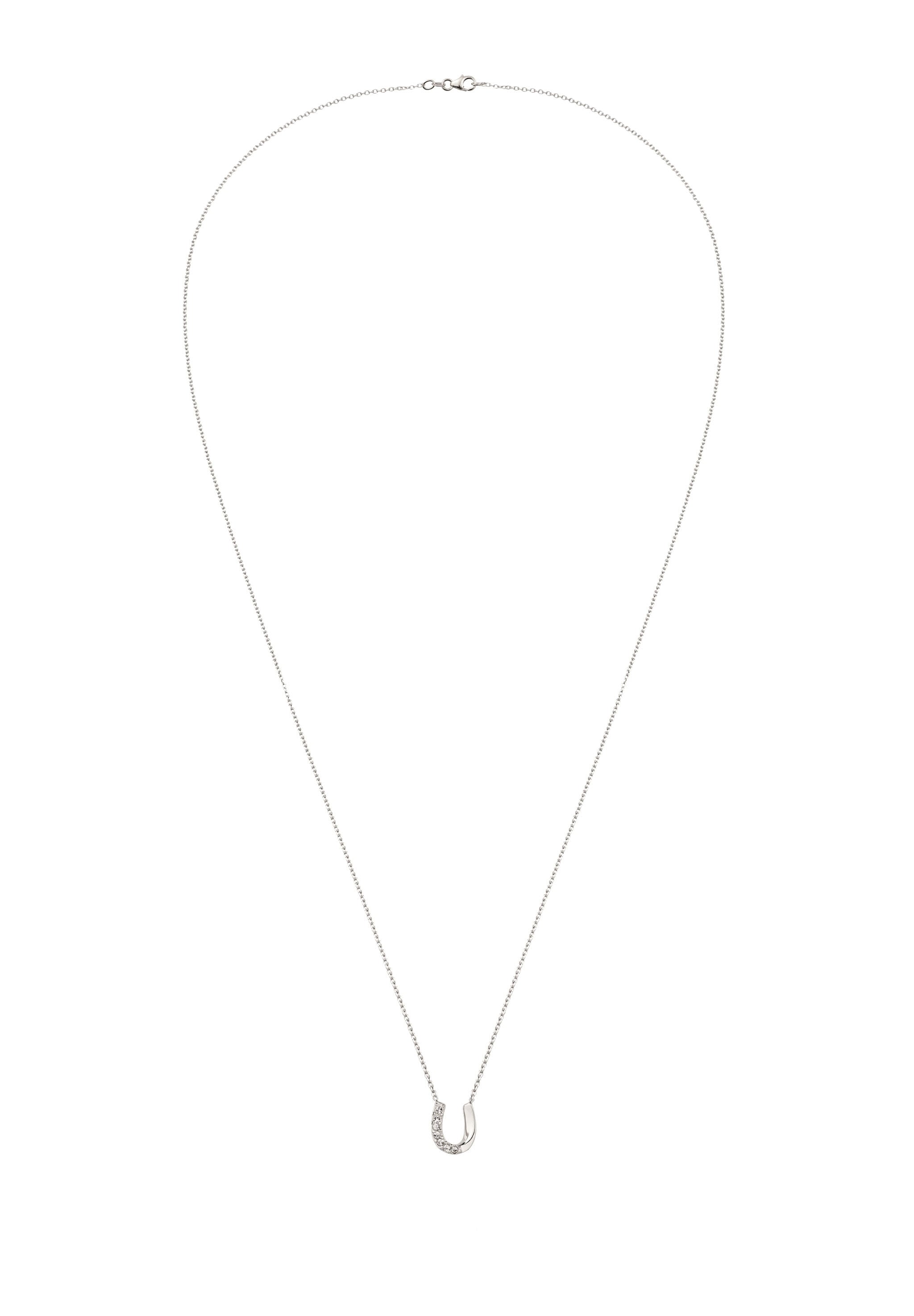 Elli Silberkette »Halskette Hufeisen mit Kristallen von Swarovski(R) 925 Sterling Silber«