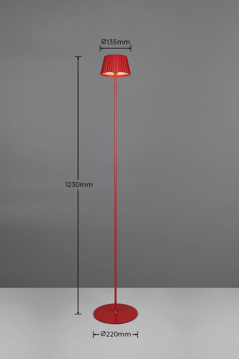 REALITY Leuchten LED Außen-Stehlampe »SUAREZ«, 1 flammig, Leuchtmittel LED-Board | LED fest integriert, Outdoor Akku Stehleuchte 123 cm, Touch-Dimmer, USB-C Anschluss, IP44