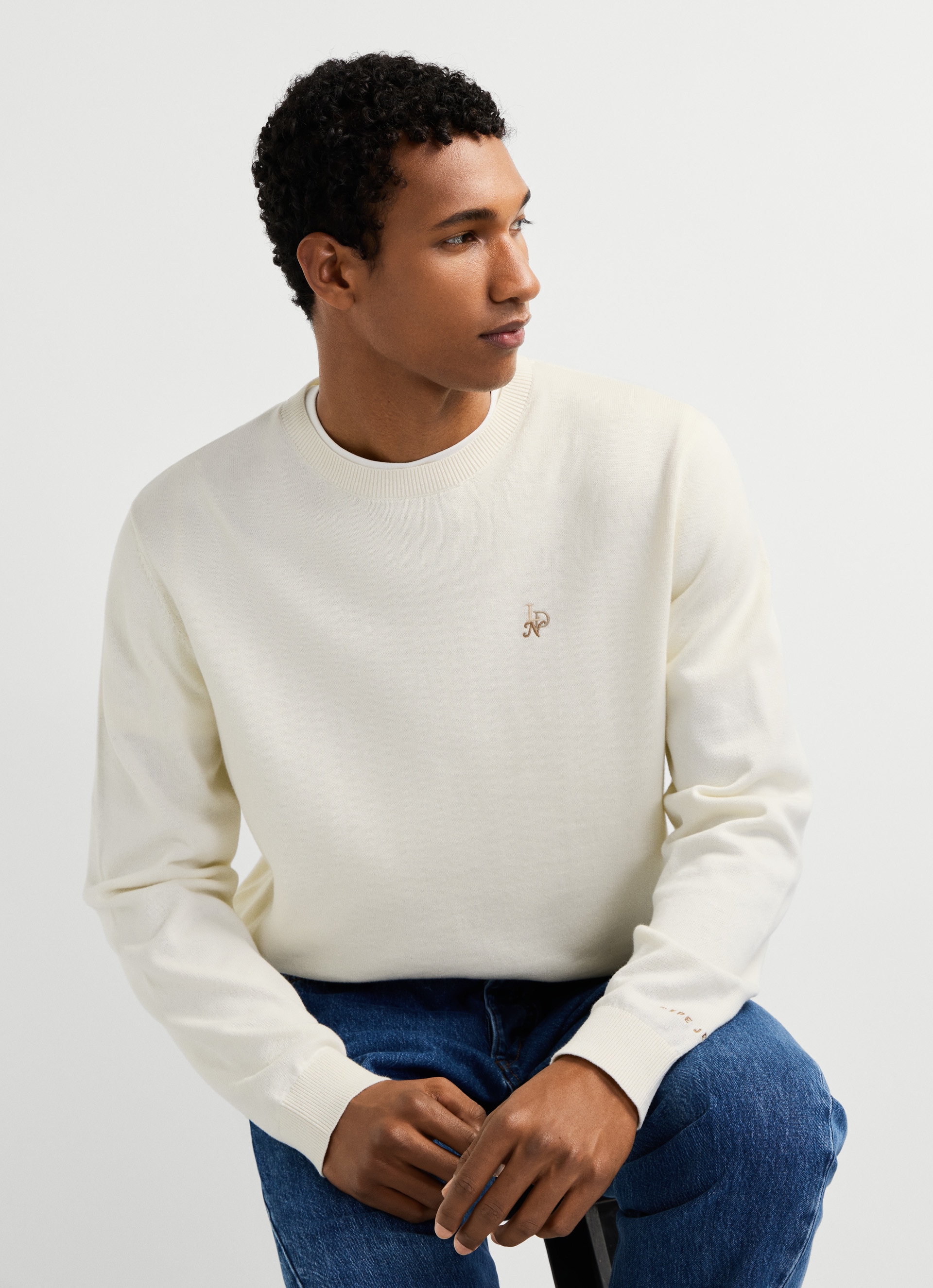 Pepe Jeans Rundhalspullover »DANIELS« mit gestickten Details, Baumwolle