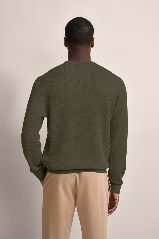 bugatti Strickpullover, mit Geflechtstruktur