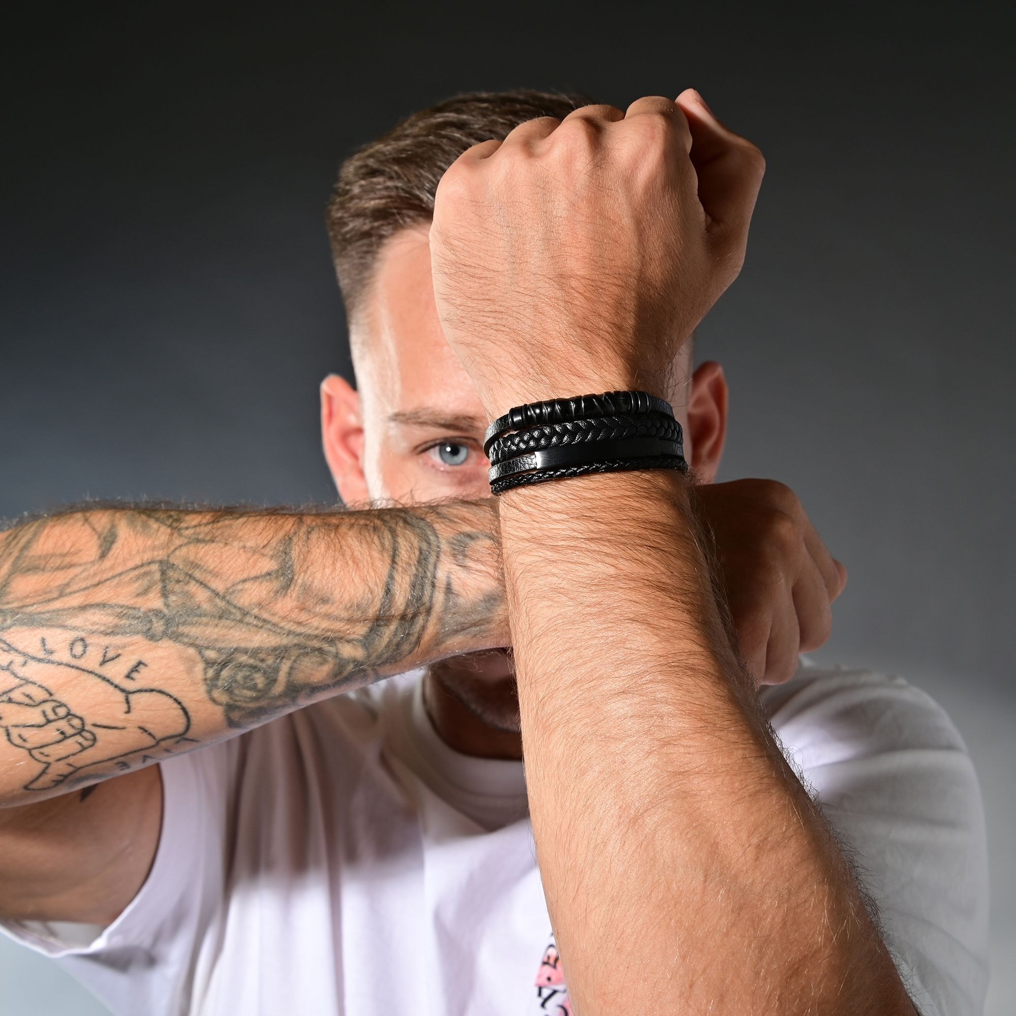 Adelia´s Lederarmband »Herren Armband ¿ Lederarmband aus Leder 23 cm«