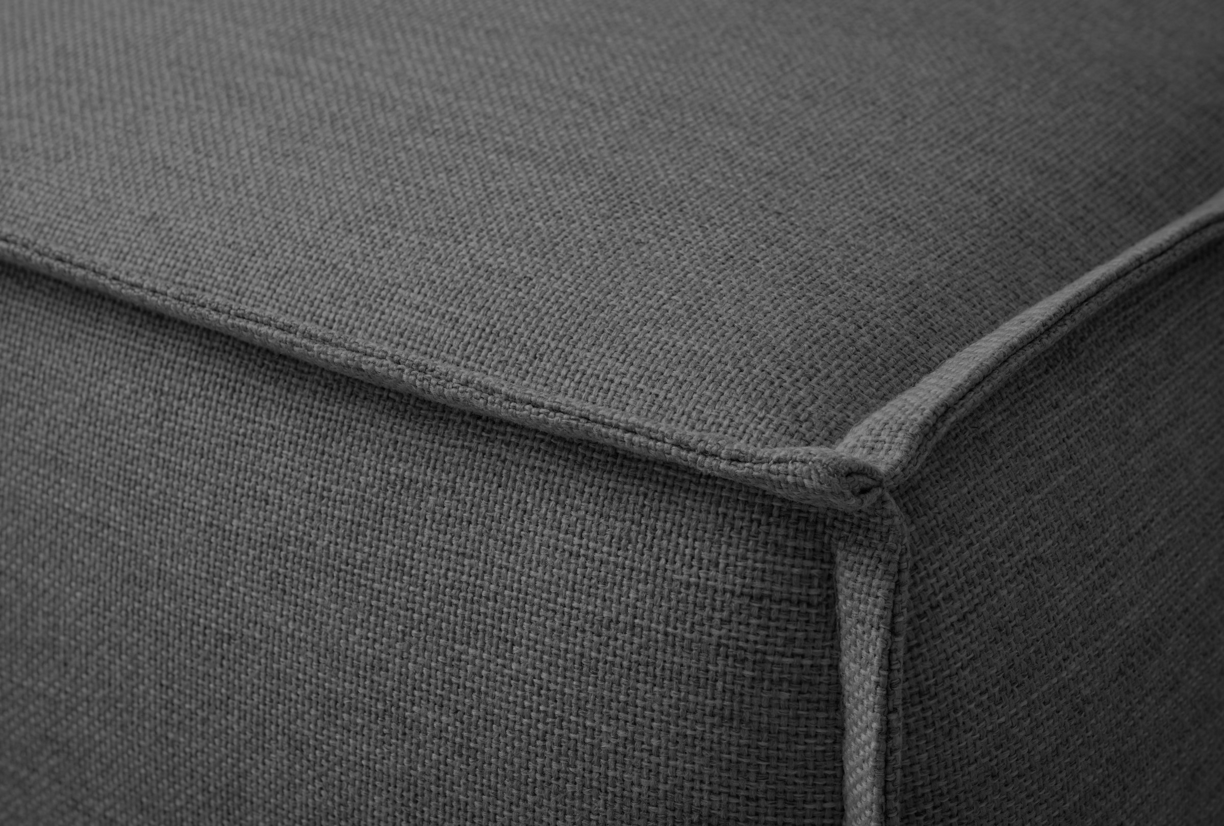 Home affaire Hocker »TVINNU, mit Kedernaht, Cord u. Flachgewebe« zur Serie TVINNU, gemütlicher Sitzkomfort, rechteckig, schwarze Füße