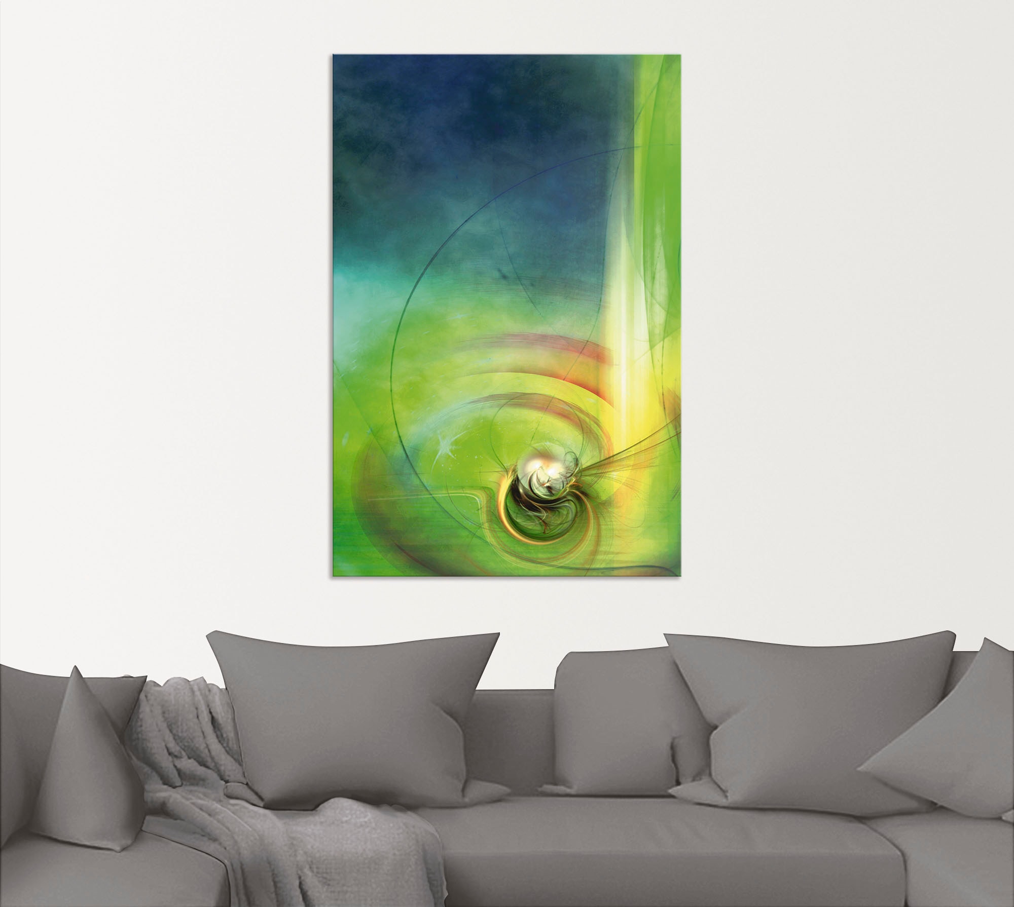 Artland Alu-Dibond-Druck »Abstraktes Spiel CB« Muster 1 Stk. tlg. für Innen- und Außenbereich geeignet, Outdoorbild