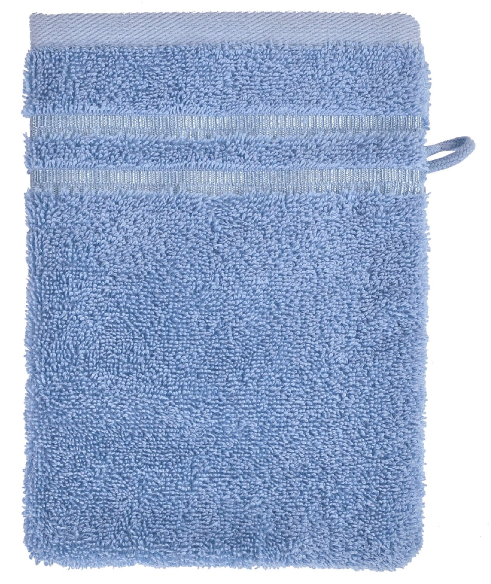 Schiesser Waschhandschuh »Milano im 5er Set«, (5 St., 5er Set Waschlappen 16 x 22 cm), mit Webbordüre