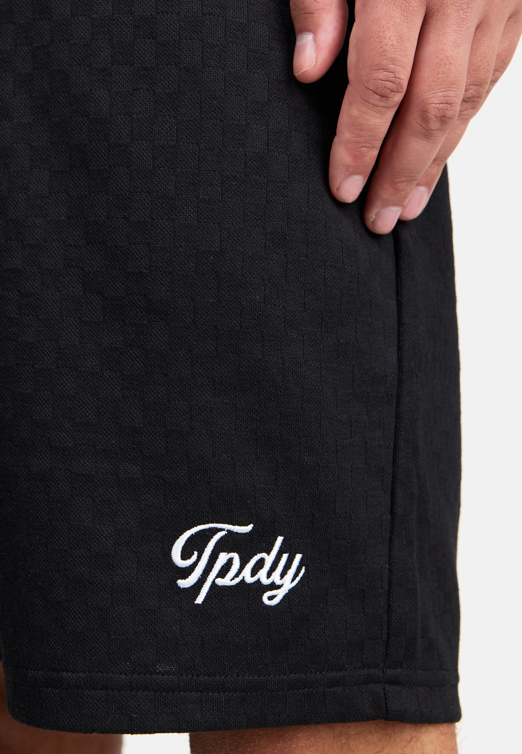 trueprodigy Shorts »James Logo Stitching Schachbrettmuster«