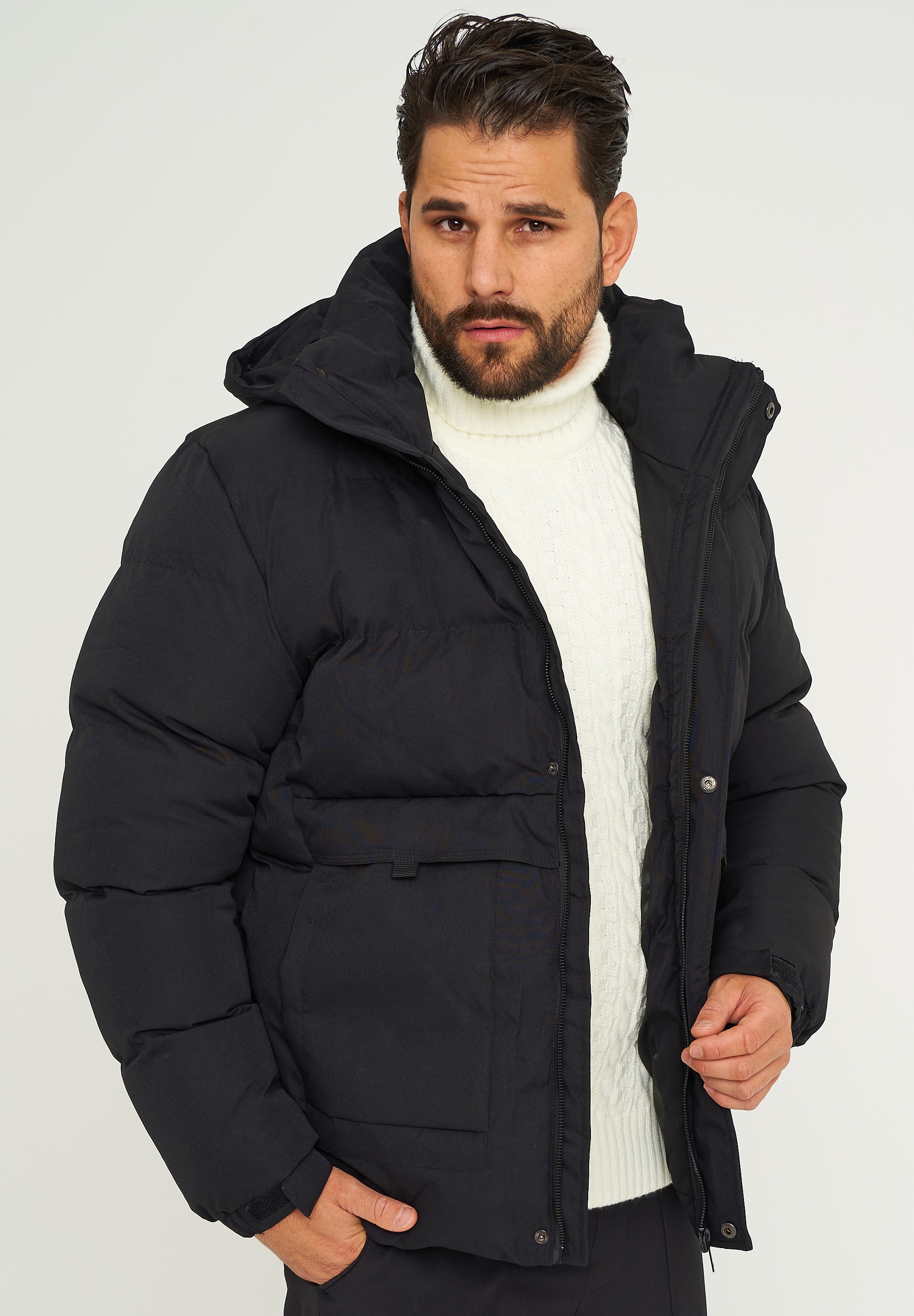 SOULSTAR Winterjacke »SOULSTAR Winterjacke S2TIMA« mit Kapuze Herren Pufferjacke mit Kapuze warme Steppjacke Mens Jacket
