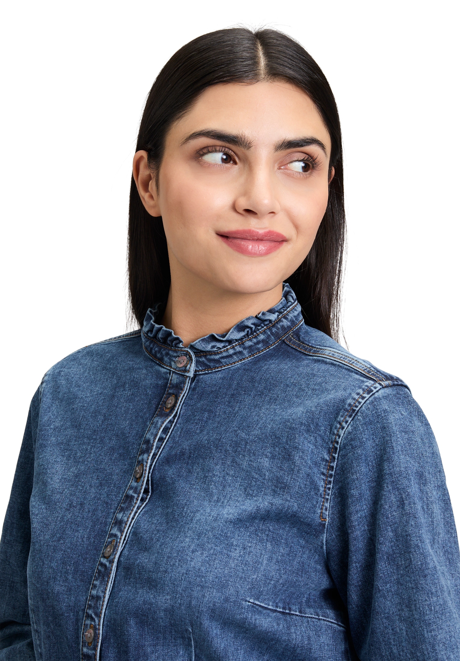 Cartoon Jeansbluse »Jeansbluse mit Rüschen«