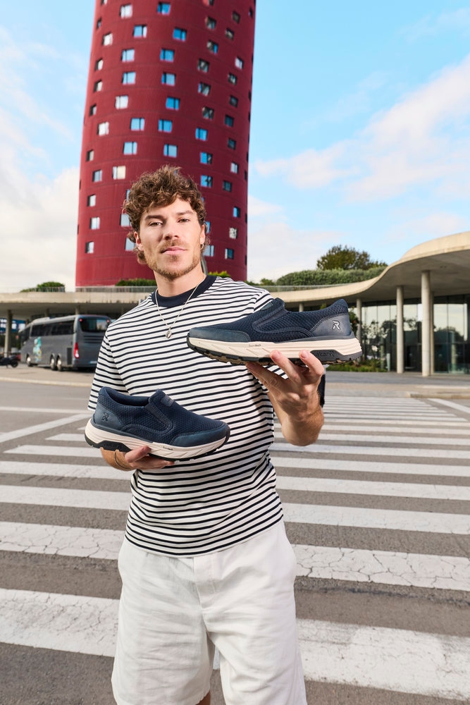 Rieker Slip-On Sneaker  Slipper, Schlupfschuh, Halbschuh, Freizeitsneaker mit Gummizüge