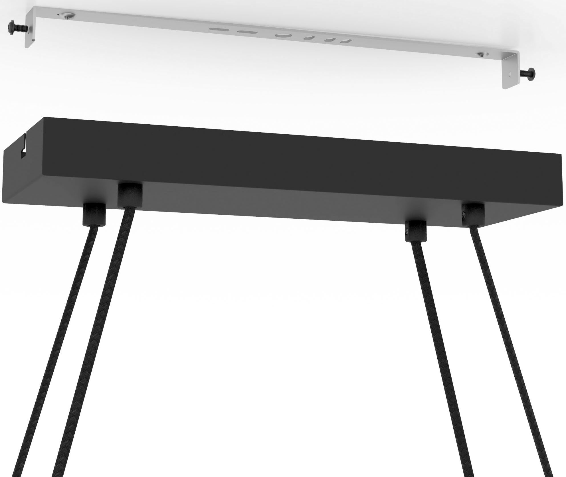 EGLO Hängeleuchte »EDALE«, Leuchtmittel E27 | Leuchtmittel wechselbar-ohne Leuchtmittel, Hängeleuchte in schwarz und braun aus Stahl, Holz - exkl. E27 - 40W