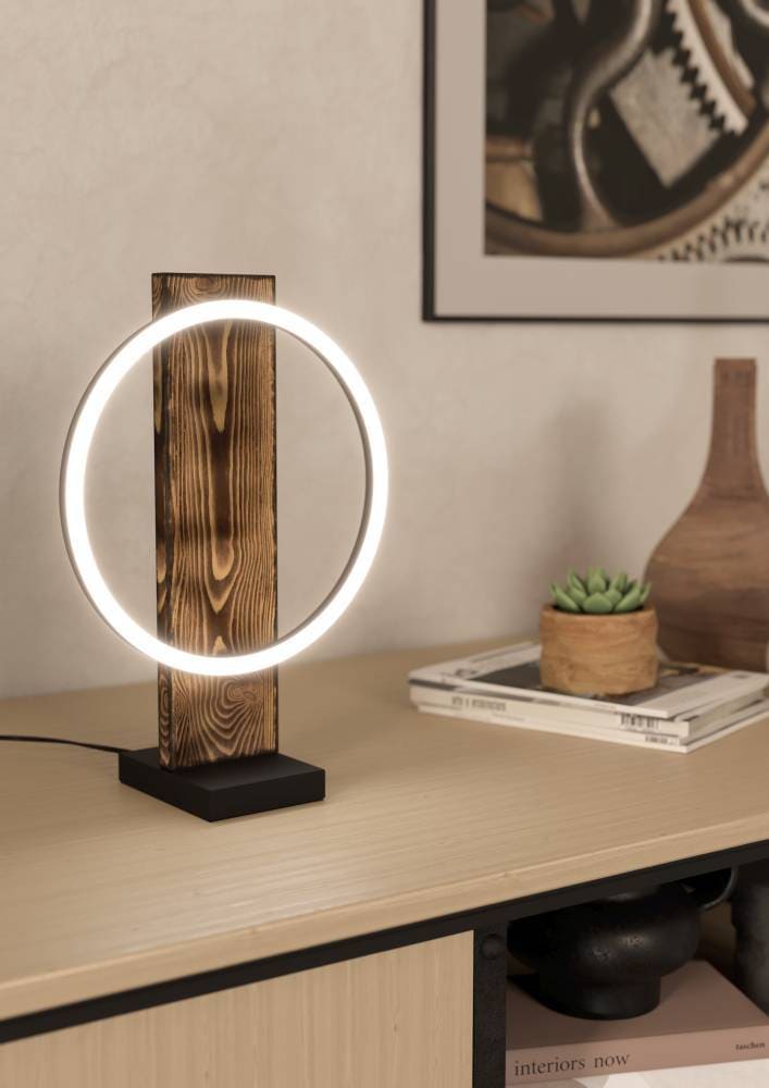 EGLO Tischleuchte »BOYAL«, 1 flammig, Leuchtmittel LED-Modul | LED fest integriert, Tischleuchte, Braun, Schwarz, Weiß, LED Lampe mit Schalter, Tischlampe
