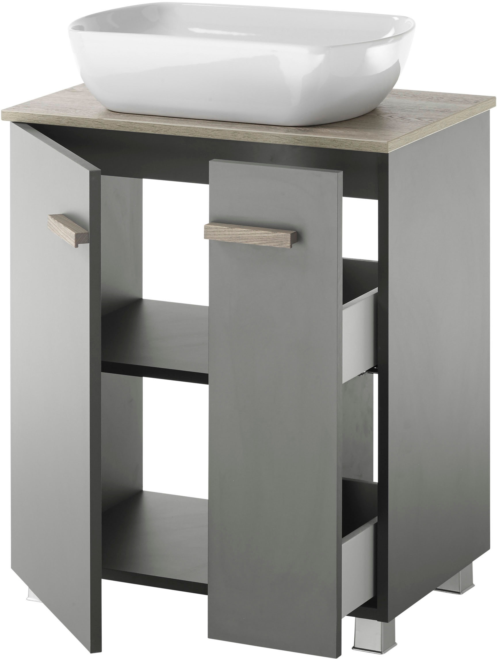 Home affaire Badmöbel-Set »SOLiD, Badmöbel-Set, Bad im modernen Design, 3-teiliges Badezimmer« Set, 3 Stk. tlg.