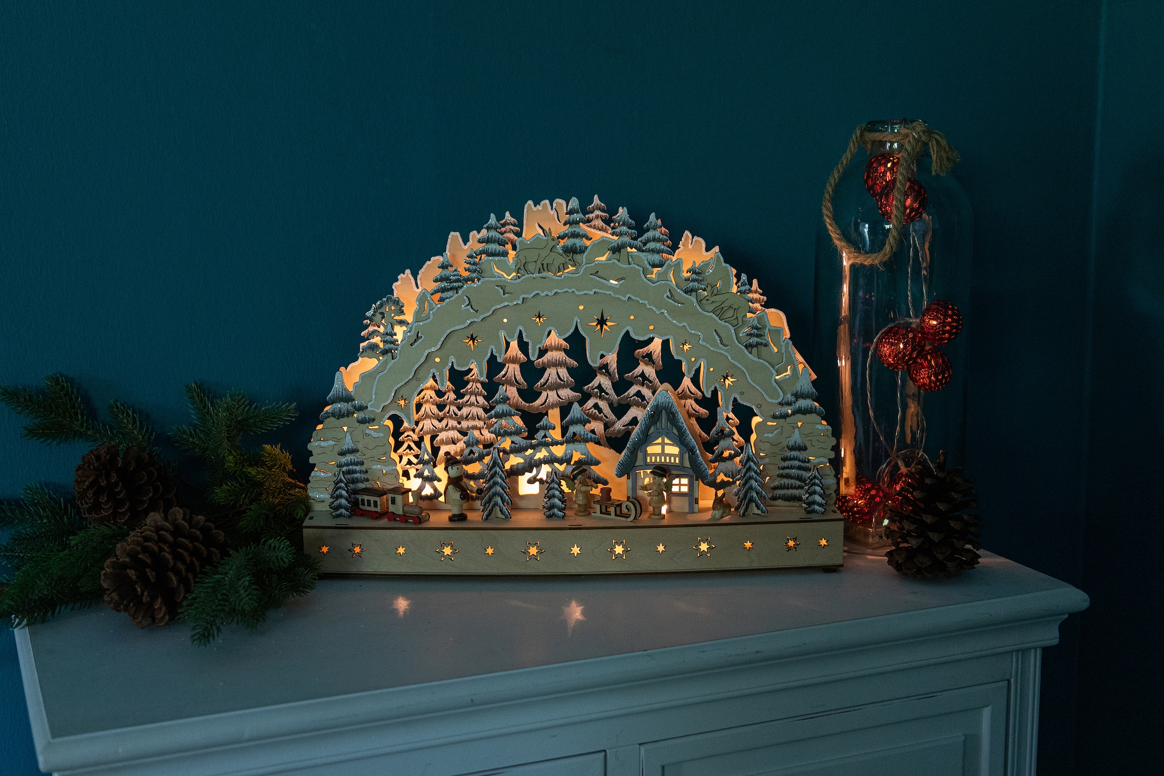 Myflair Möbel & Accessoires LED Höhe bei 31 ca. LED cm OTTO mit »Weihnachtsdeko«, aus Schwibbogen kaufen Holz, Beleuchtung