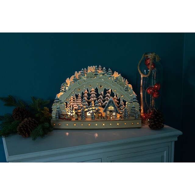 Myflair Möbel & Accessoires LED Schwibbogen »Weihnachtsdeko«, aus Holz, mit LED  Beleuchtung, Höhe ca. 31 cm kaufen bei OTTO
