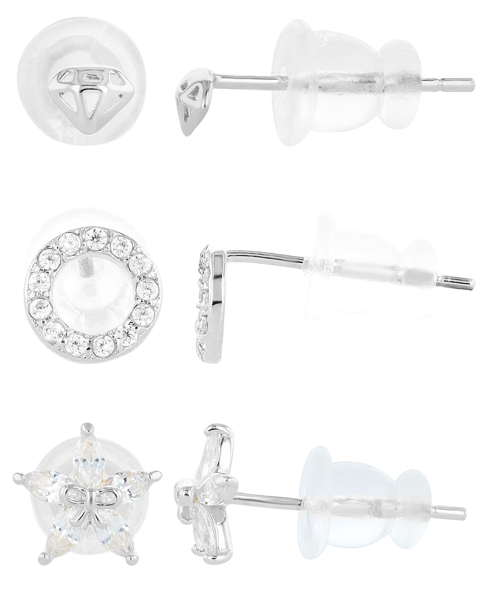 Adelia´s Paar Ohrstecker »Damen Ohrringe ¿ Ohrstecker aus 925 Silber mit Zirkonia«