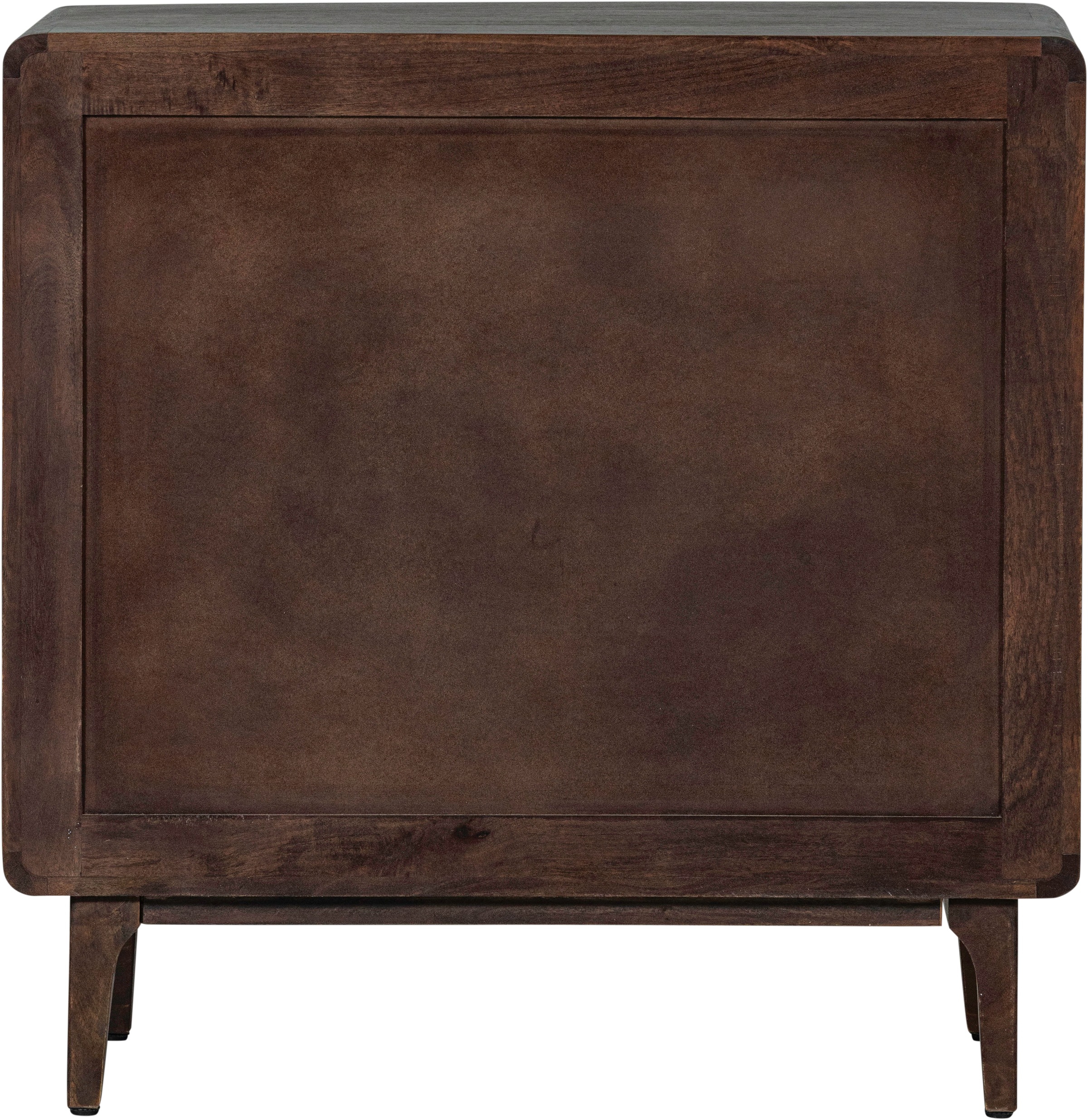 WOOOD Sideboard »Liya mit Massivmangoholz undDämpfung Funktion, B 90 x T 50 x H 90 cm« Spielerische Griffgestaltung, Tragkraft 15–25 kg pro Schublade