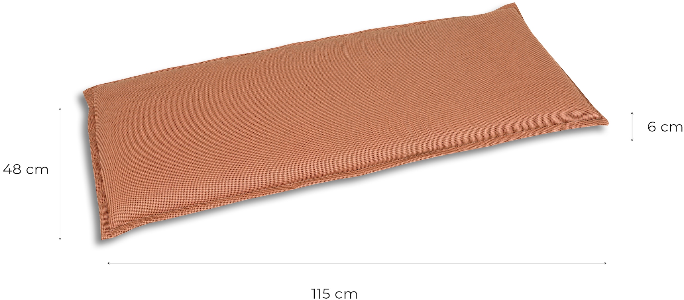 GO-DE Bankauflage »2-Sitzer«, Maße ca.: 48 cm x 115 cm x 6 cm