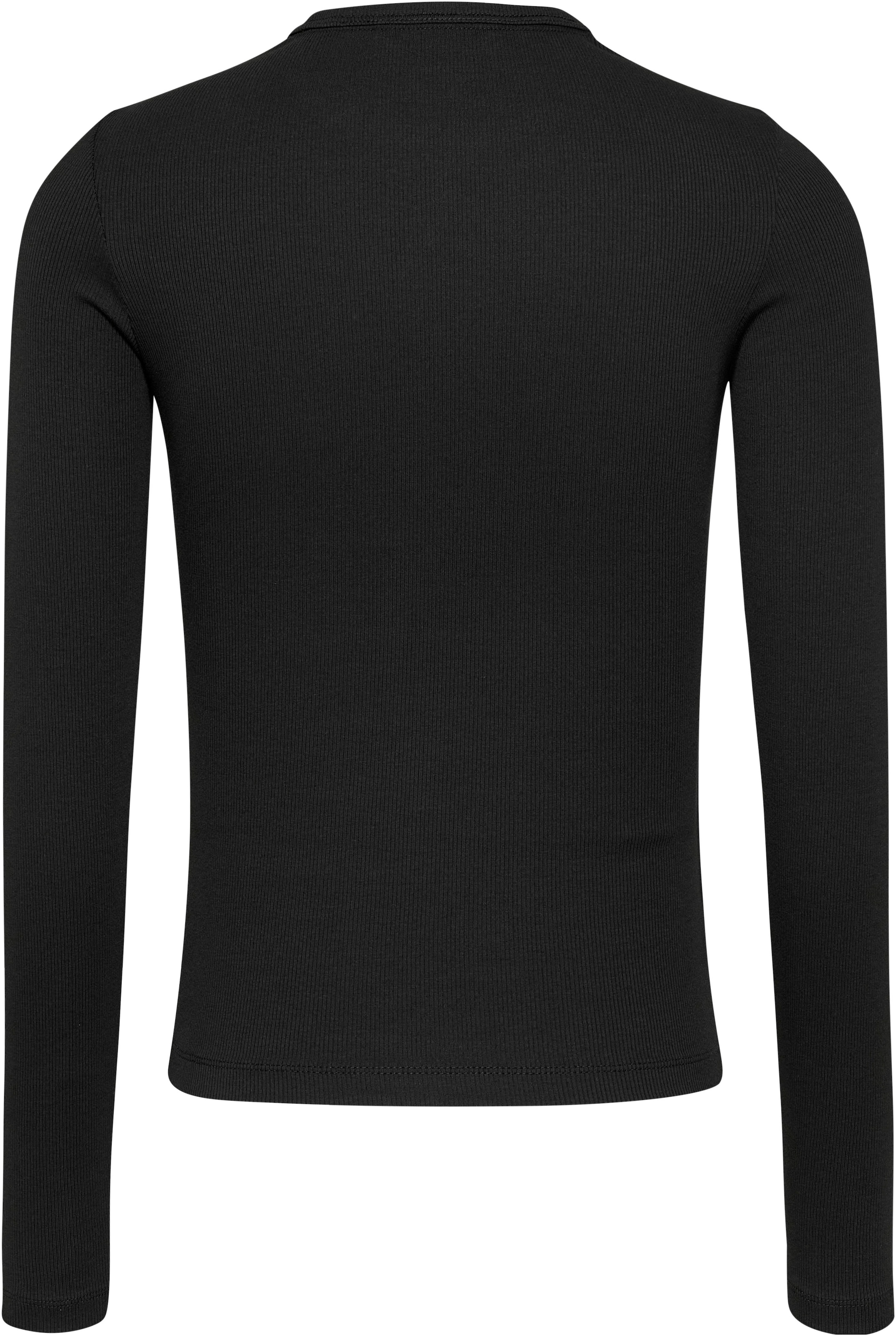 Tommy Jeans Langarmshirt »TJW SLIM ESSENTIAL RIB LS«, mit Logostickerei