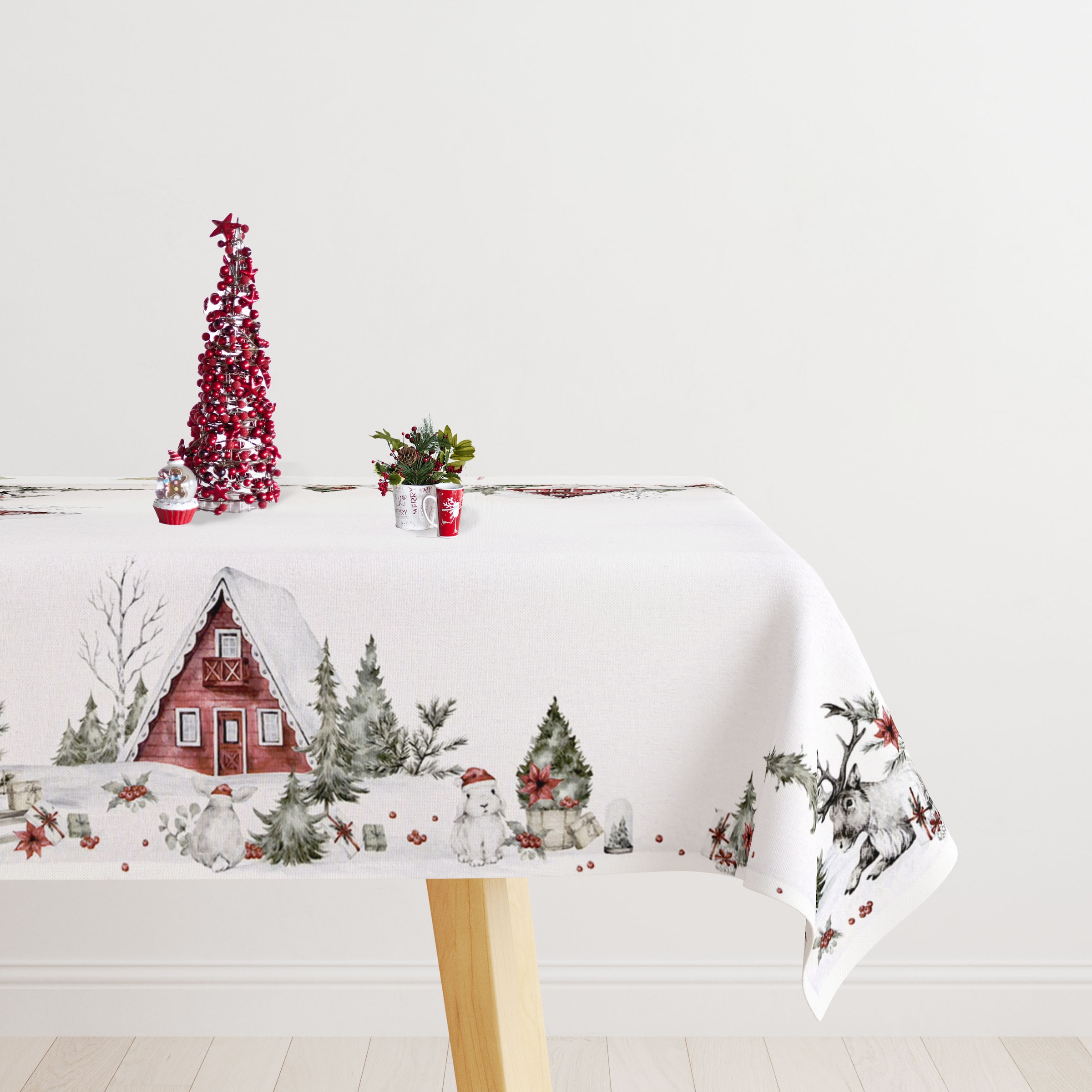 OTTO home Tischdecke »Lealux« Deko, Esszimmer, Wohnzimmer, bedruckt, festlich, weihnachtlich