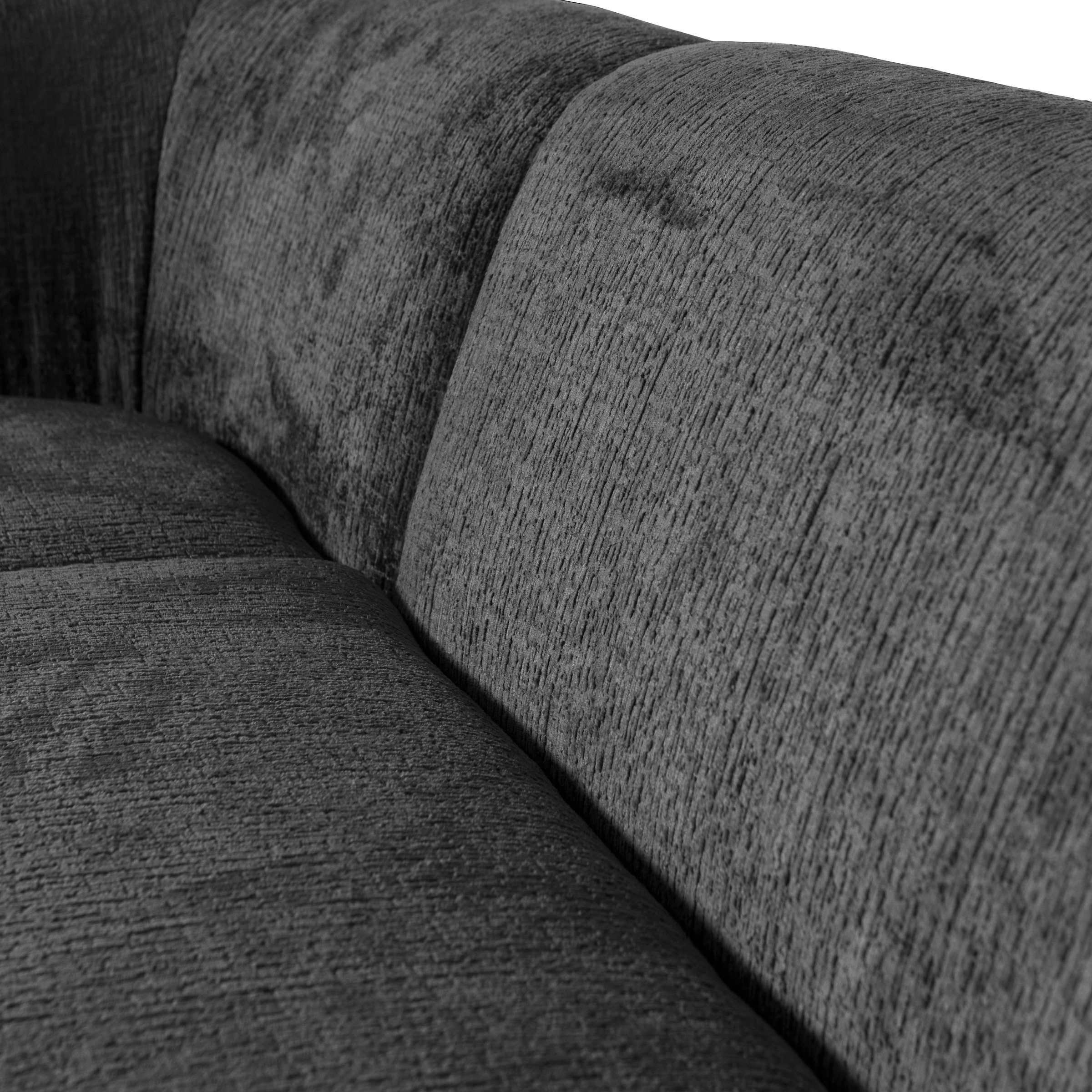 WOOOD Ecksofa »Sloping Bezug mit Zickzack-Federung, H 77 x B 274 x T 225/87 cm« Jacquard-Velvet, Tragkraft 250 kg, Ausgezeichnete Verschleißfestigkeit
