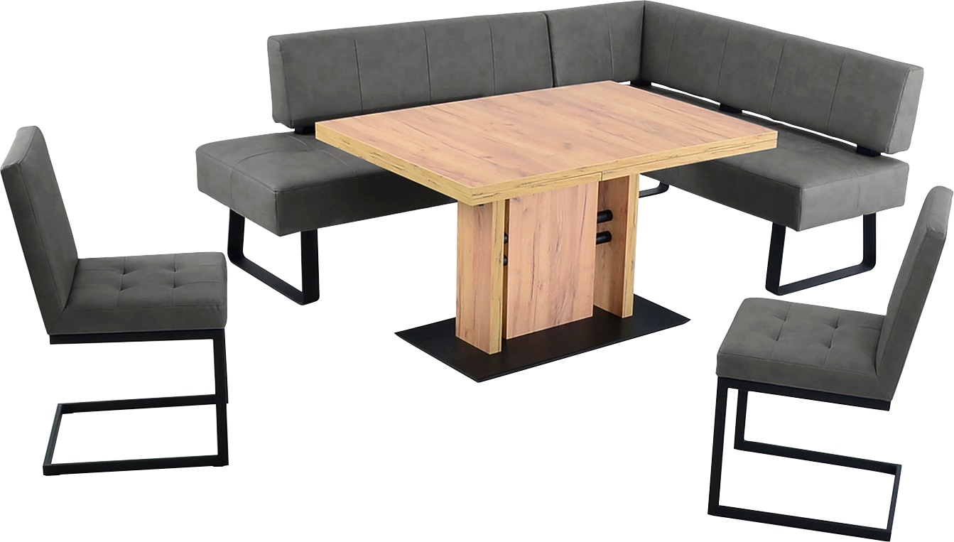 K+W Komfort & Wohnen Essgruppe »Spider II« 4 Stk. tlg. langer Schenkel wahweise in 2 Breiten, 2 Freischwinger, 1 Tisch