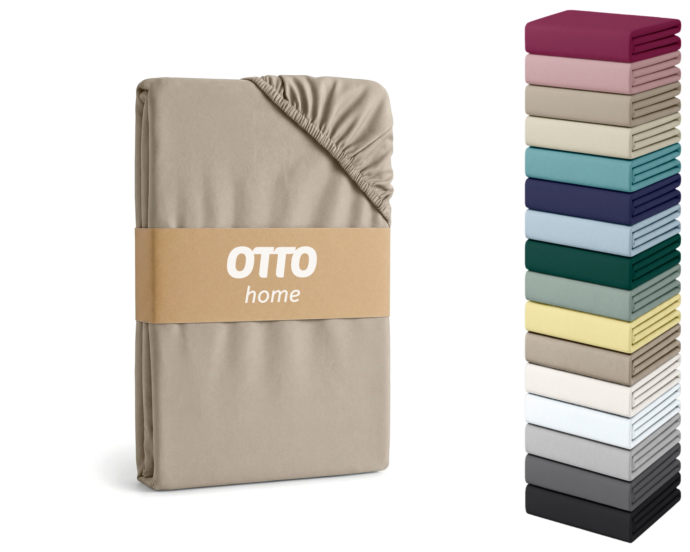 OTTO home Spannbettlaken »Cremona PREMIUM Qualität, Baumwolle mit Elasthan 145g/m² und 180g/m²« Jersey Bettlaken ab Größe 90x200 cm, Strapazierfähig und langlebig