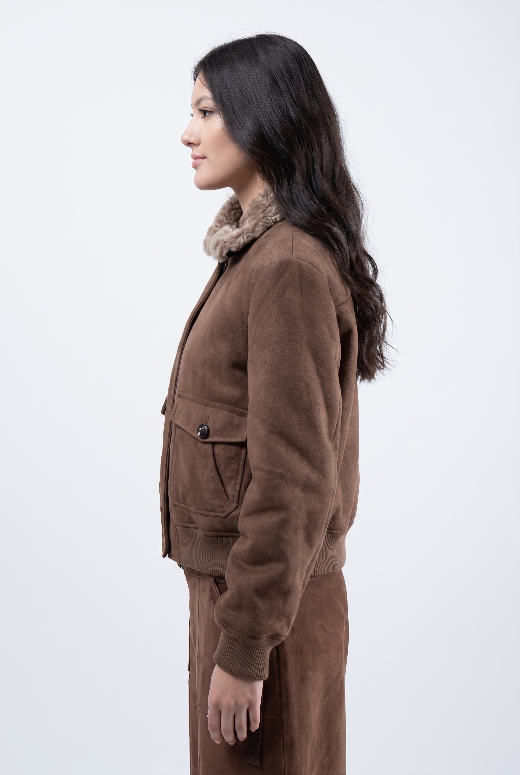Zhrill Kurzblazer »BINE« Velourblouson mit Teddykragen / Reißverschluss