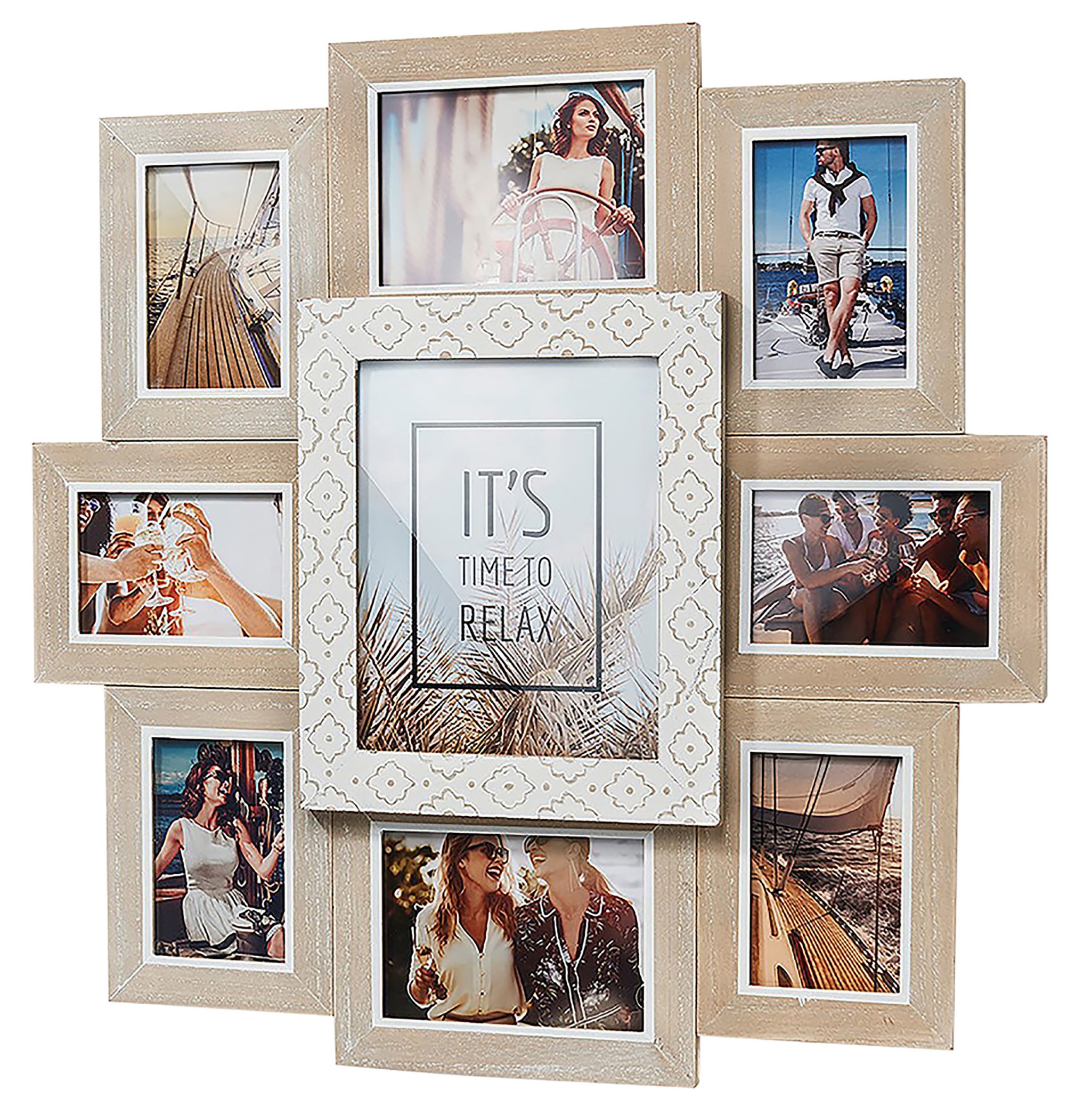 Locker Bilderrahmen Collage »Bilderrahmen Collage LIA 9 Bilder« 1 Stk. tlg. in beige