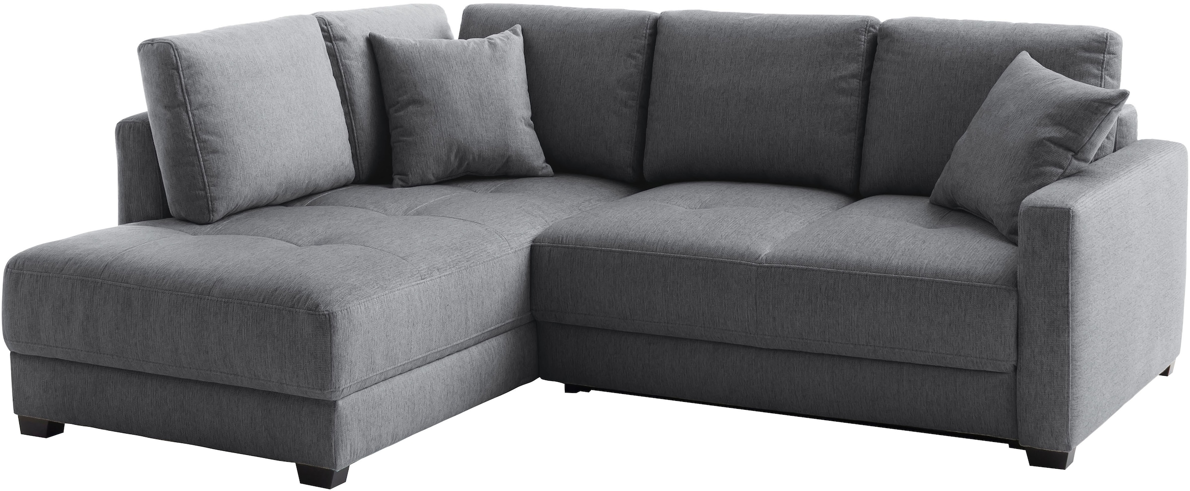 Mr. Couch Ecksofa »Pierre, L-Form mit BoxSpring« Mit Boxpring-Taschenfederkern