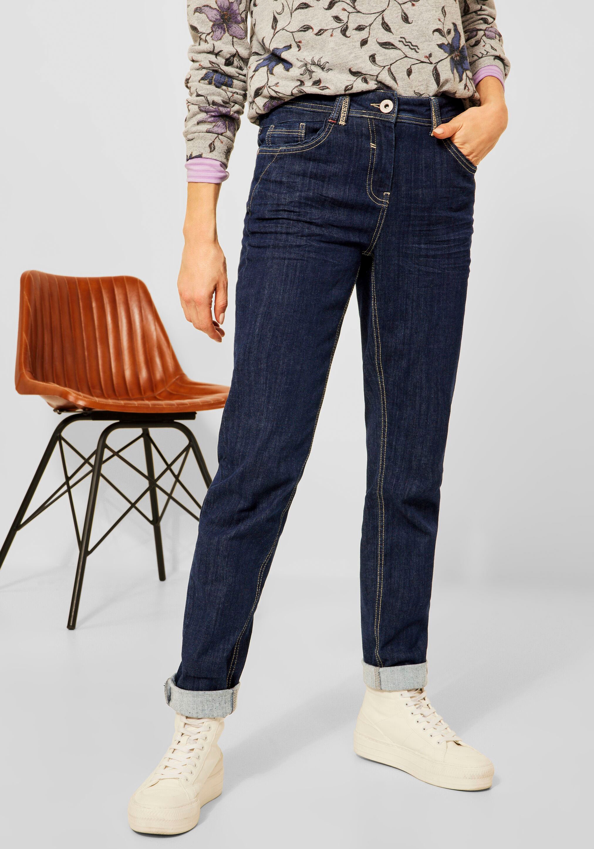 Cecil Slim-fit-Jeans, farbintensive Rinsed Waschung