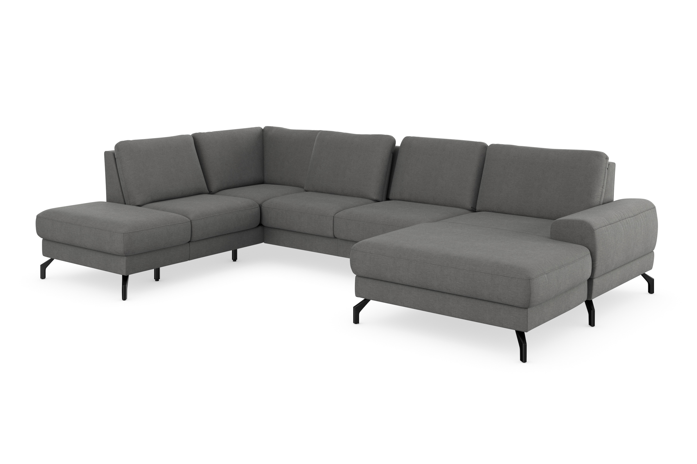sit&more Wohnlandschaft »Cinturo U-Form«, inklusive Sitztiefenverstellung und Federkern, Sitzhöhe 45 cm