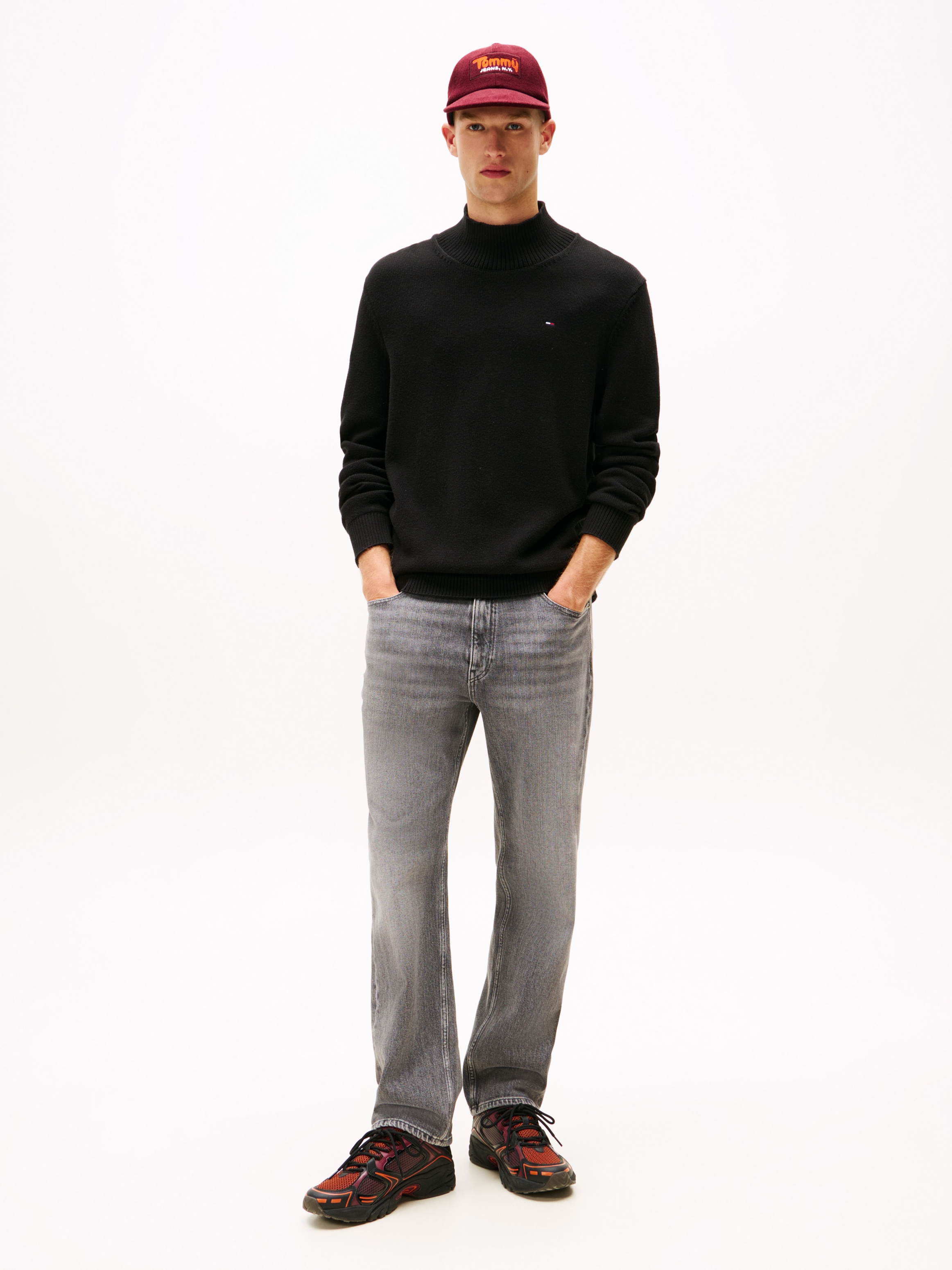 Tommy Jeans Rollkragenpullover »TJM SLIM FIT ROLL NECK«, mit Mock Neck, Strickpullover 100% Baumwolle Pflegeleicht