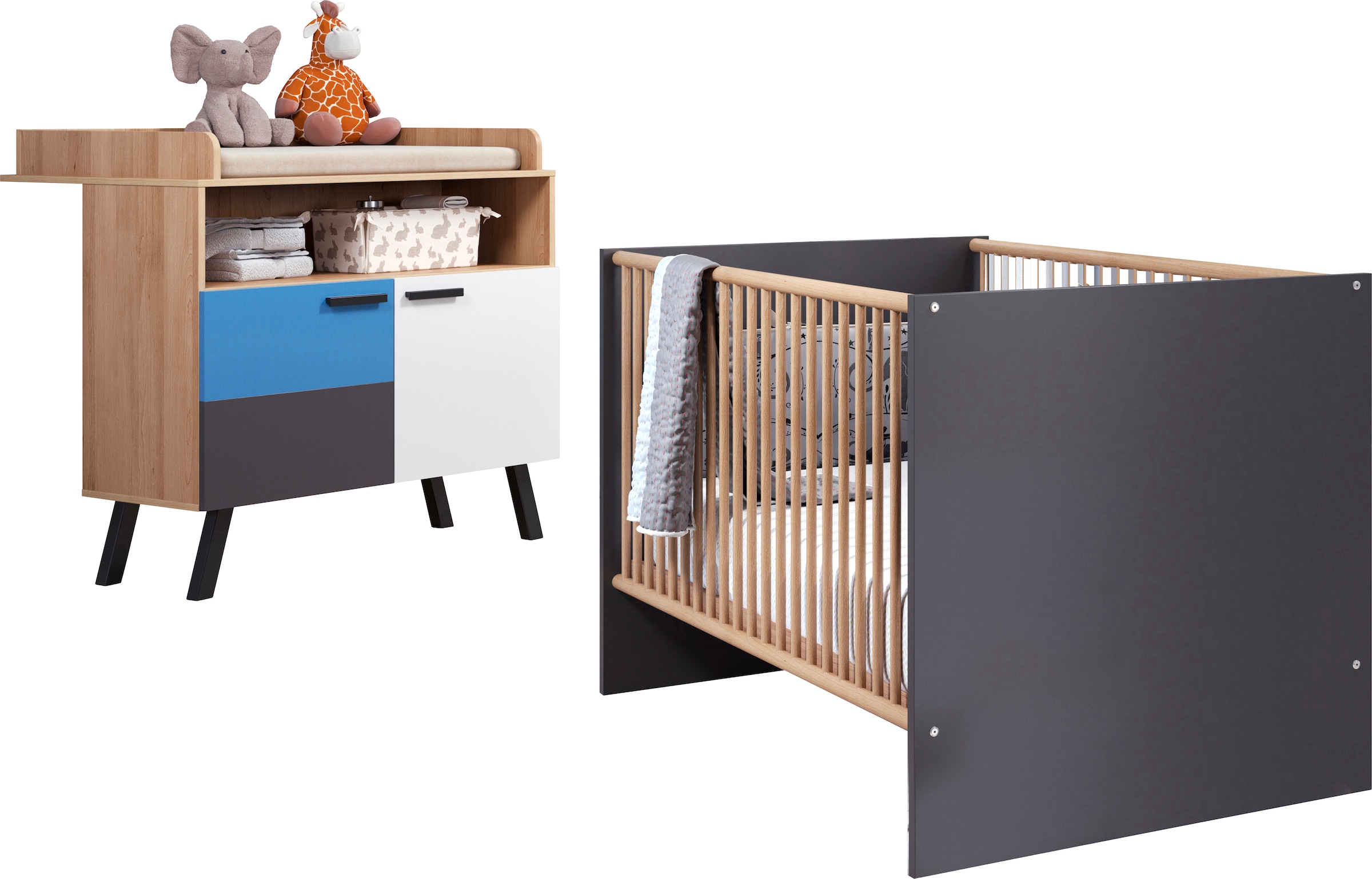 trendteam Babymöbel-Set »Mats«, (2 tlg.), neutrales Design