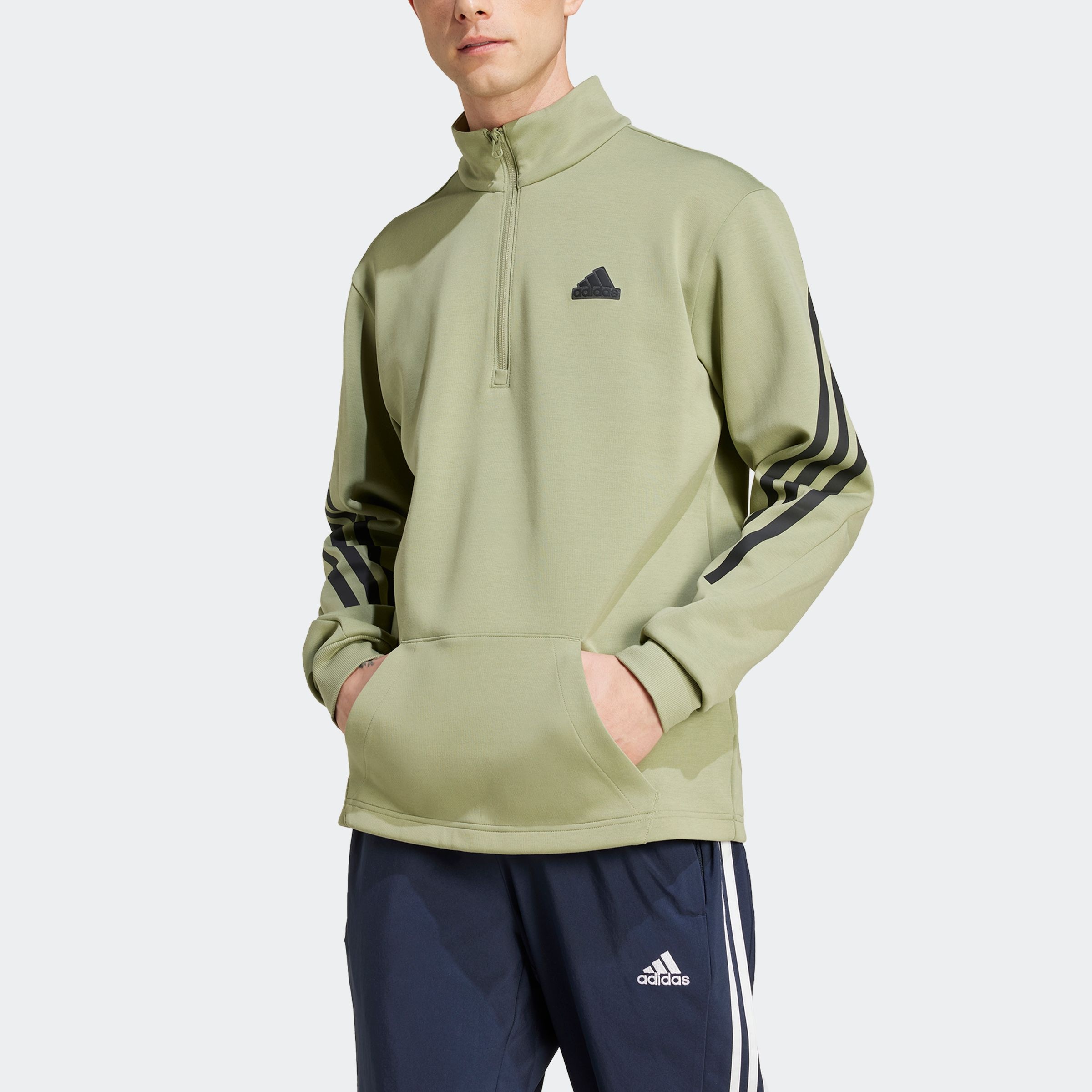 adidas Sportswear Rollkragenpullover »M FI 3S HALFZIP«, (1 tlg.)